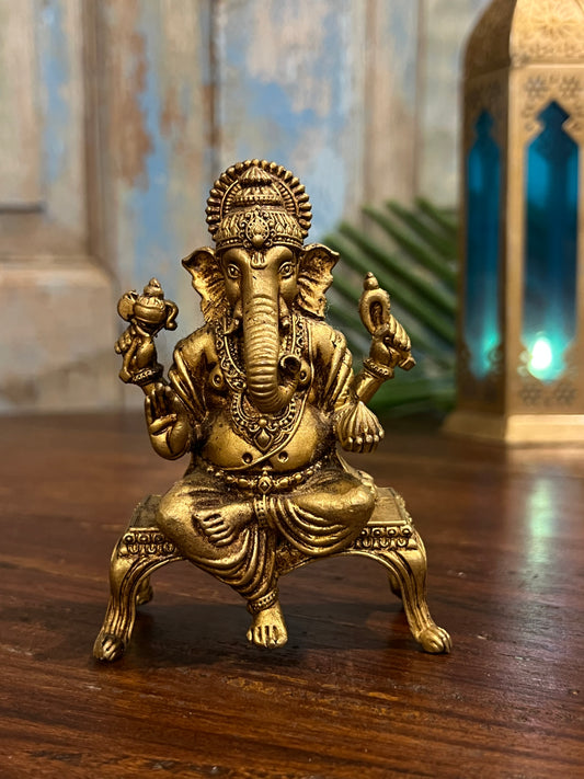 Ganesha Sitting On Chowki