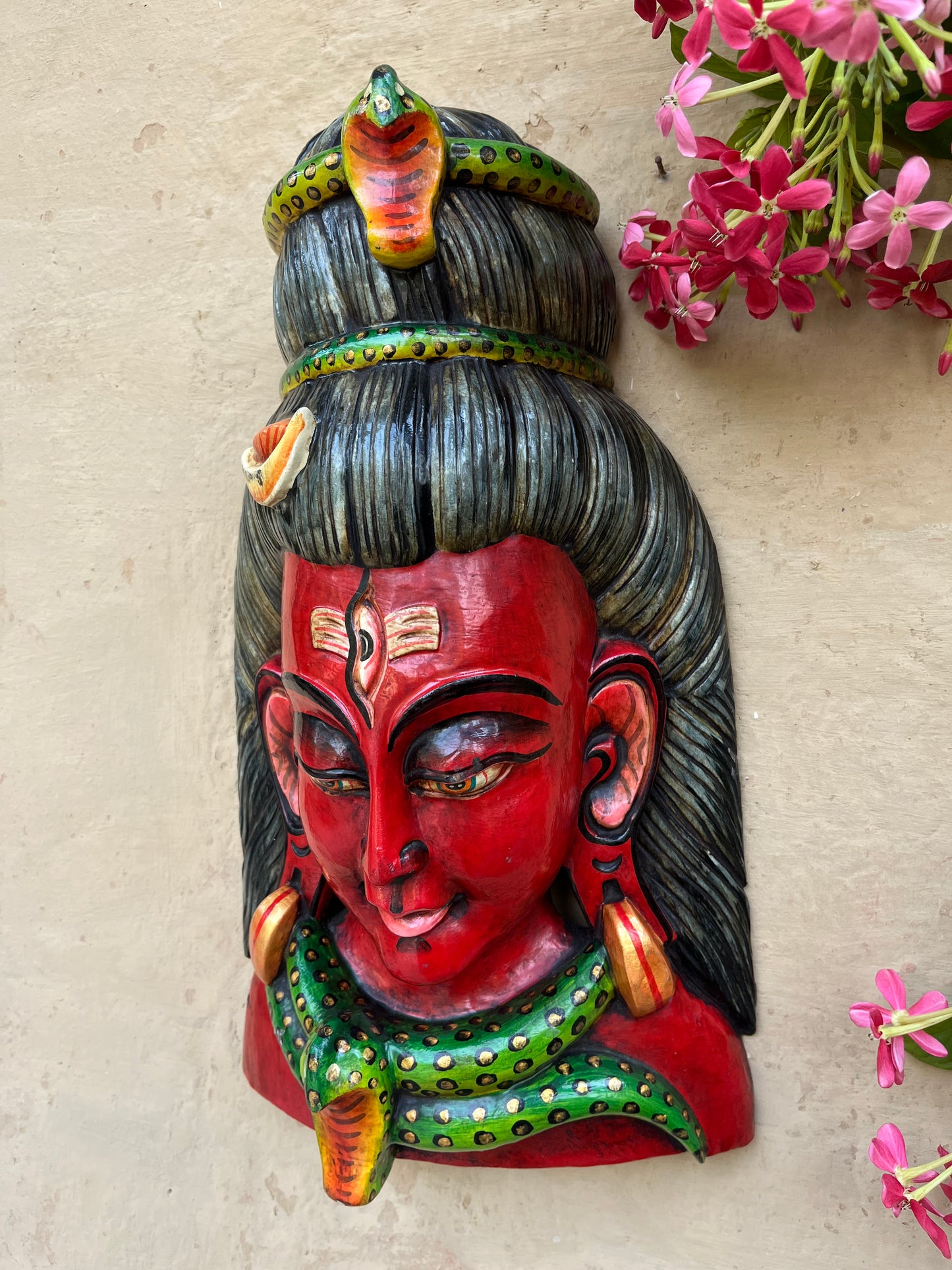 Wood Divine Shiva Mask