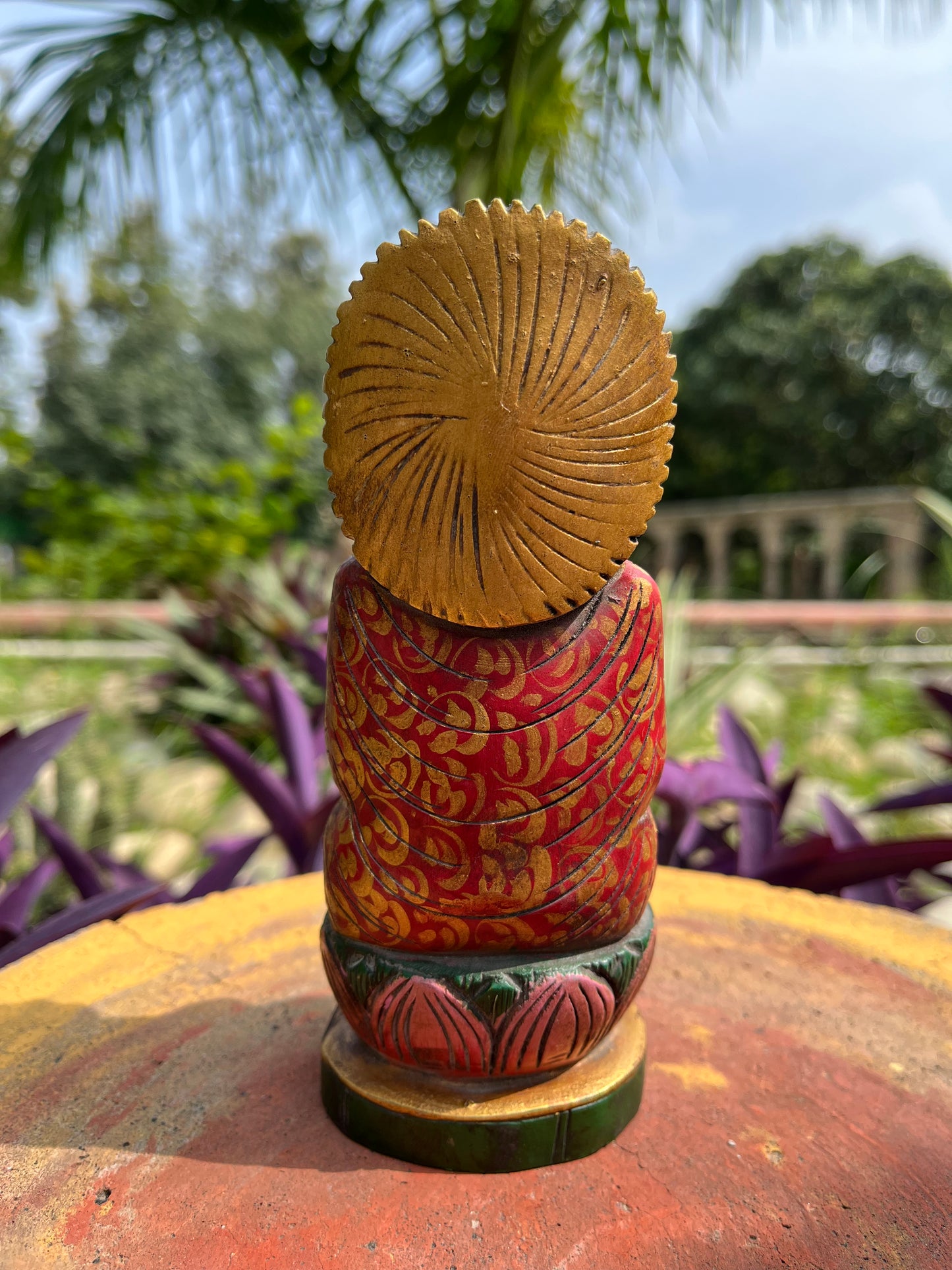 Wooden Handpainted Buddha