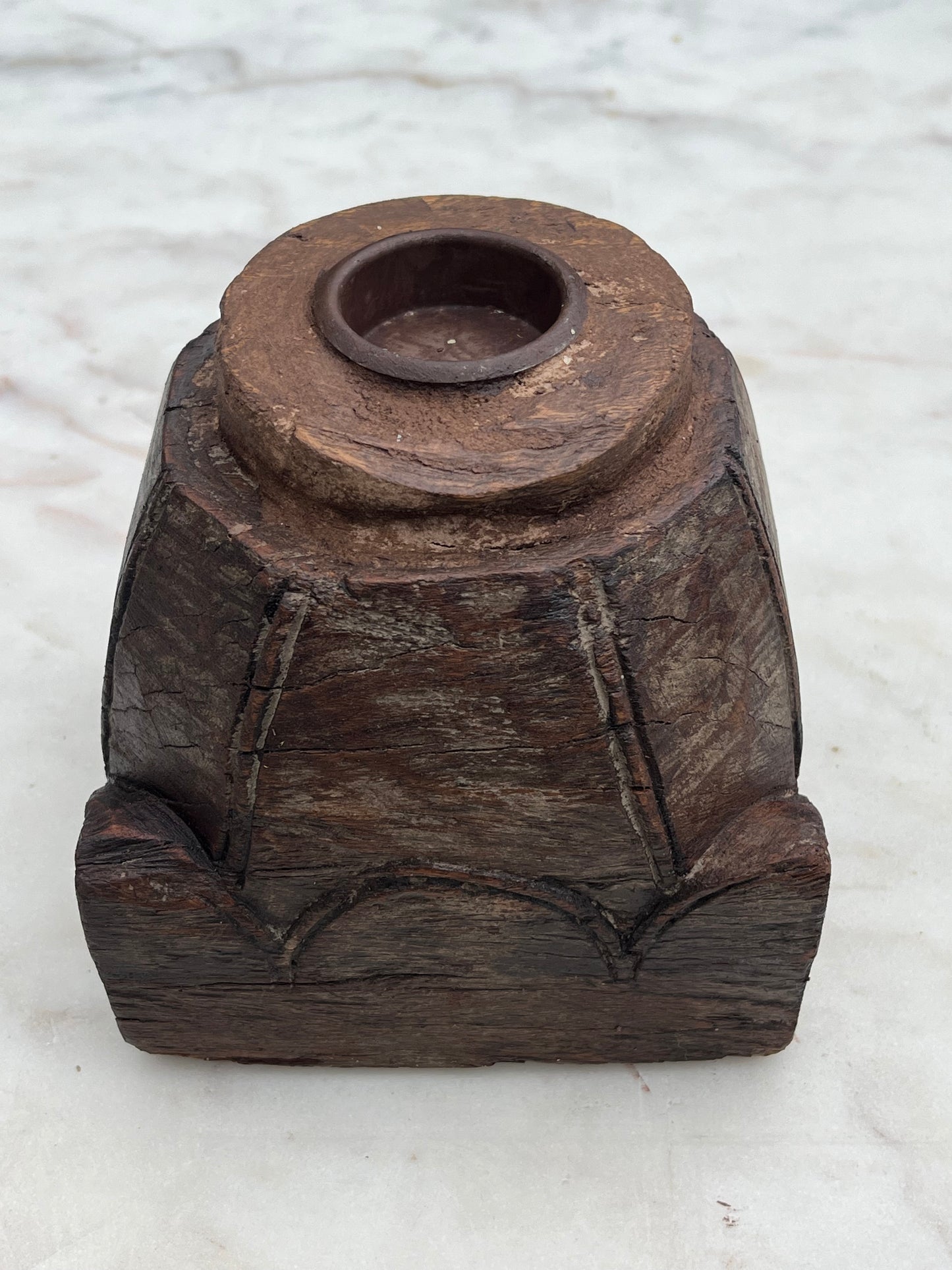Wood Old Candle Holder