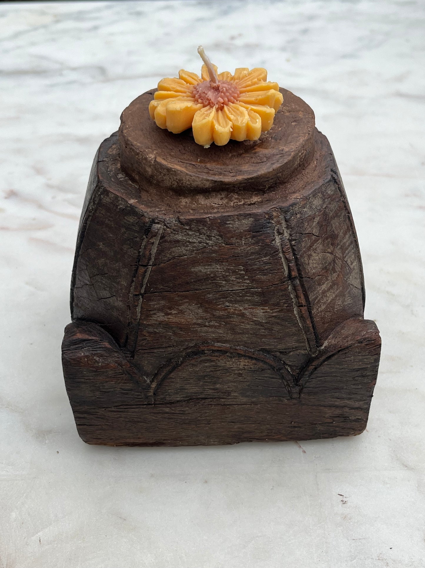 Wood Old Candle Holder