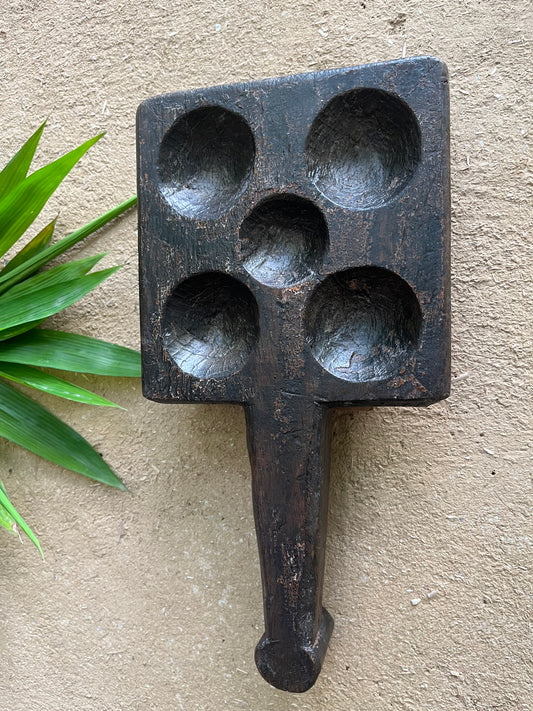 Vintage Wooden Spice Plate