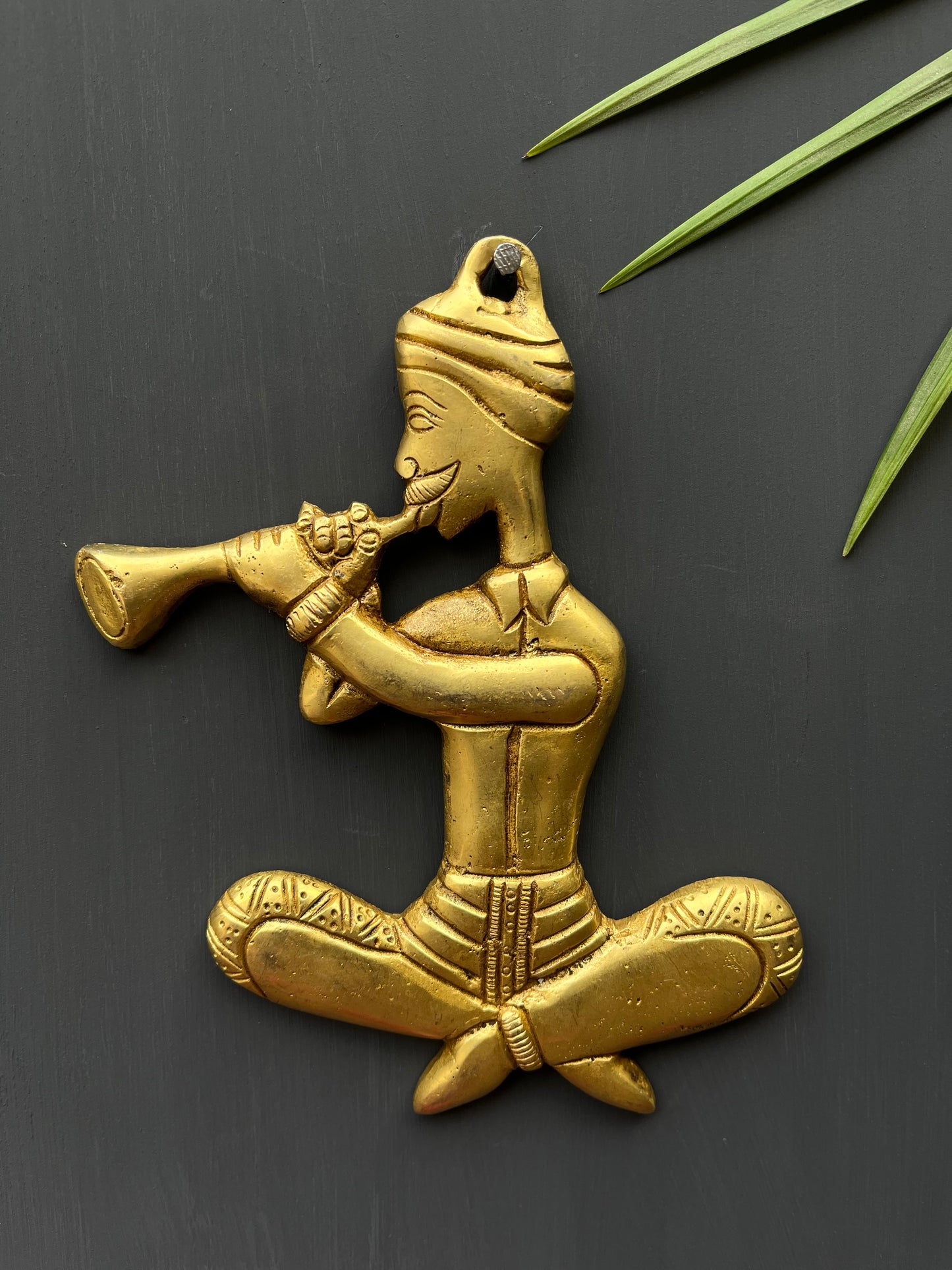 Brass Wall  musician Decorative Flute