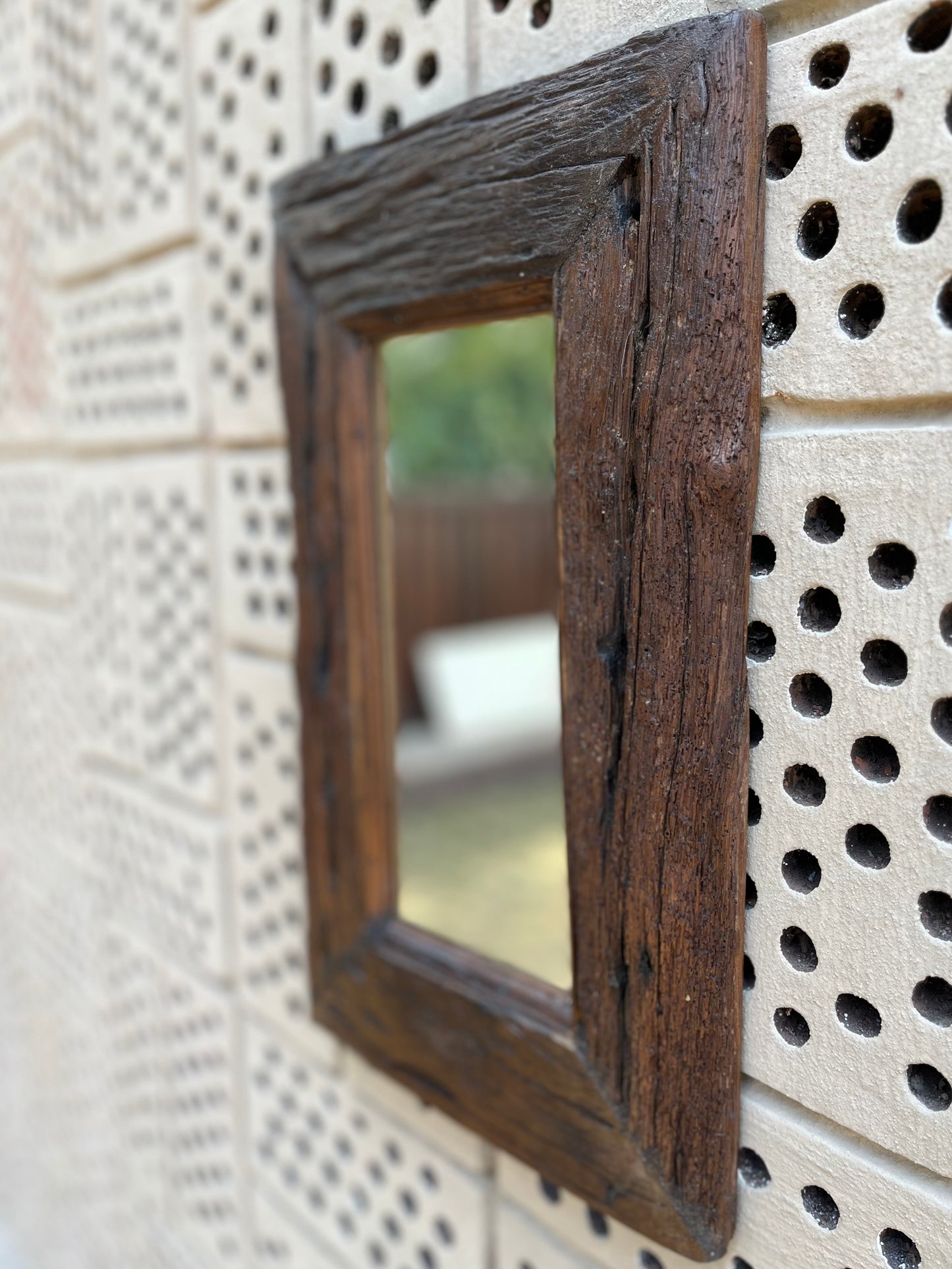 Old wooden Distressed Wall Mirror