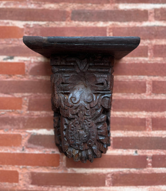 Wooden Hand-Carved Wall Bracket