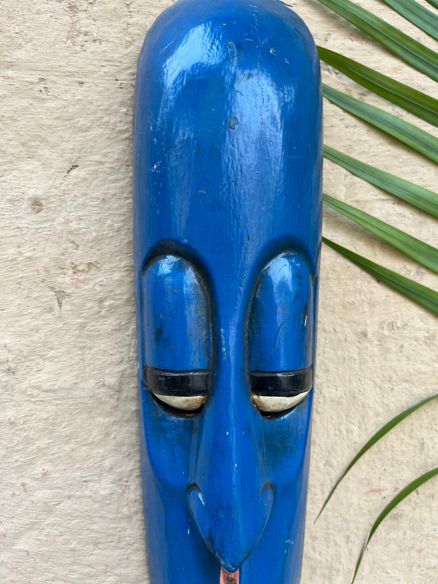 Long Blue Mask Decorative