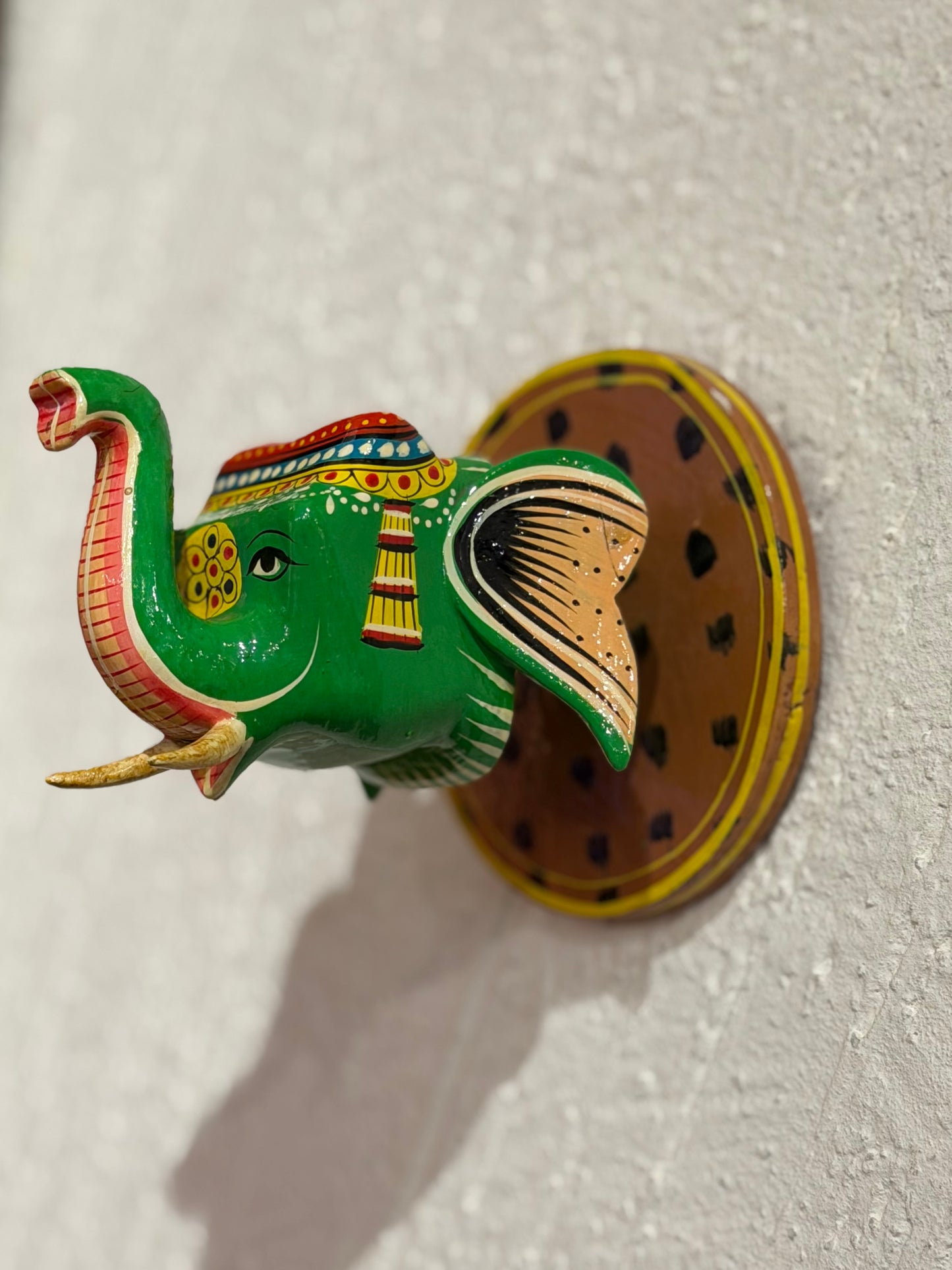 Hand Painted Elephant Head ￼