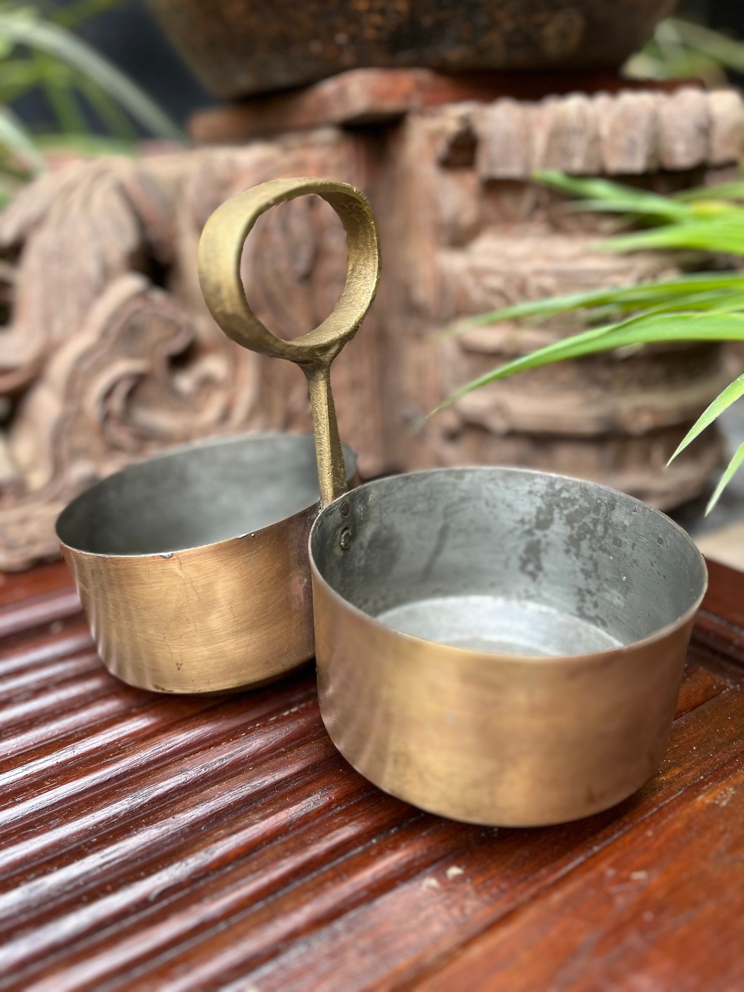 Vintage Old Brass Serving Bowl