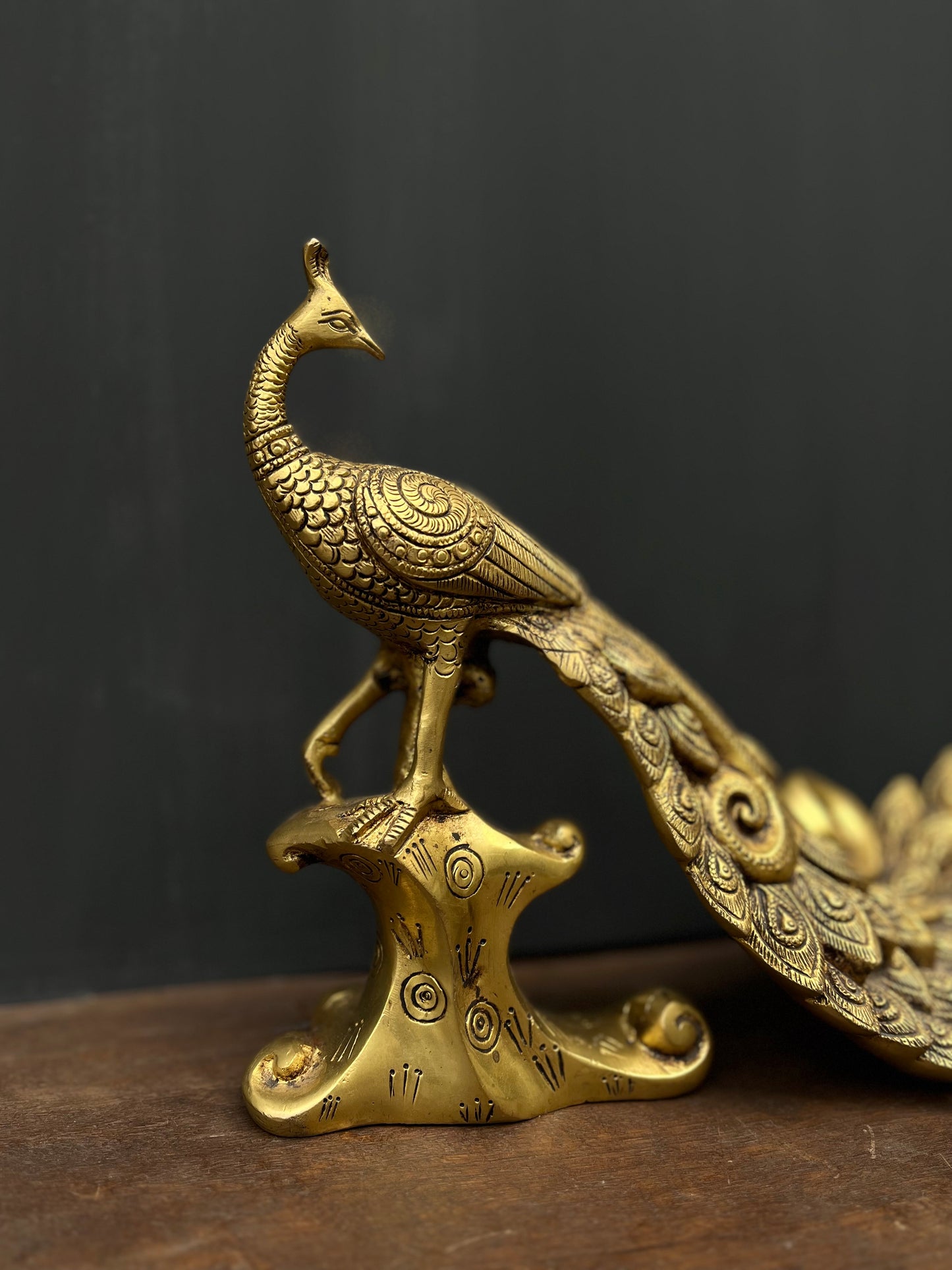 Brass Gold Decorative Peacock