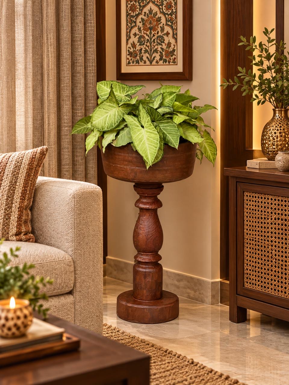 Wooden Stand Planter ￼