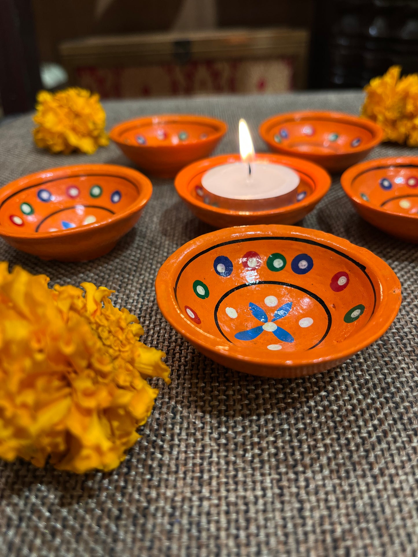 Terracotta Deep Diya Set of 6