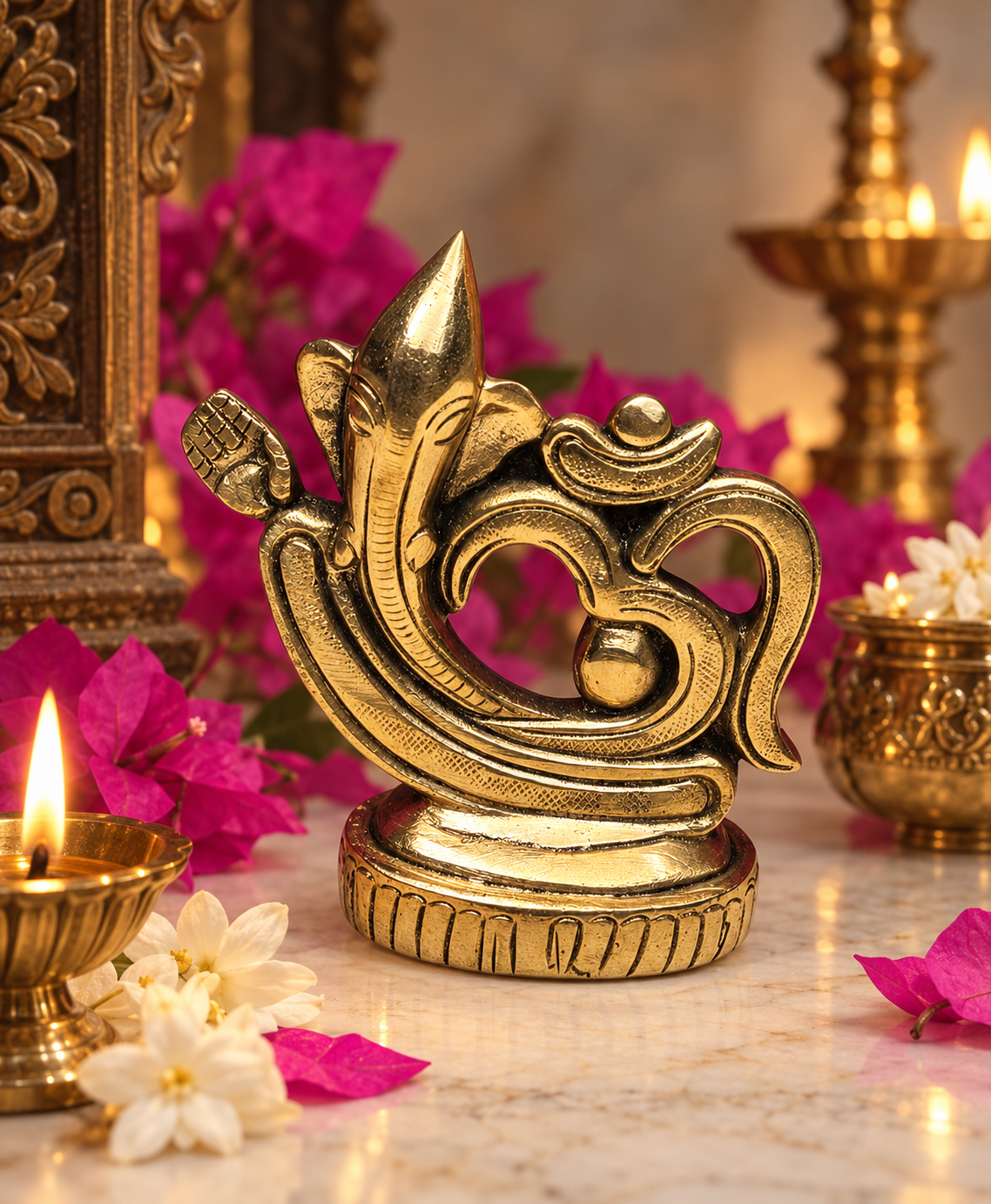 Brass Lord Om Ganesha