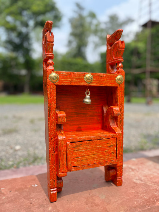 Wood Painted Wall Temple