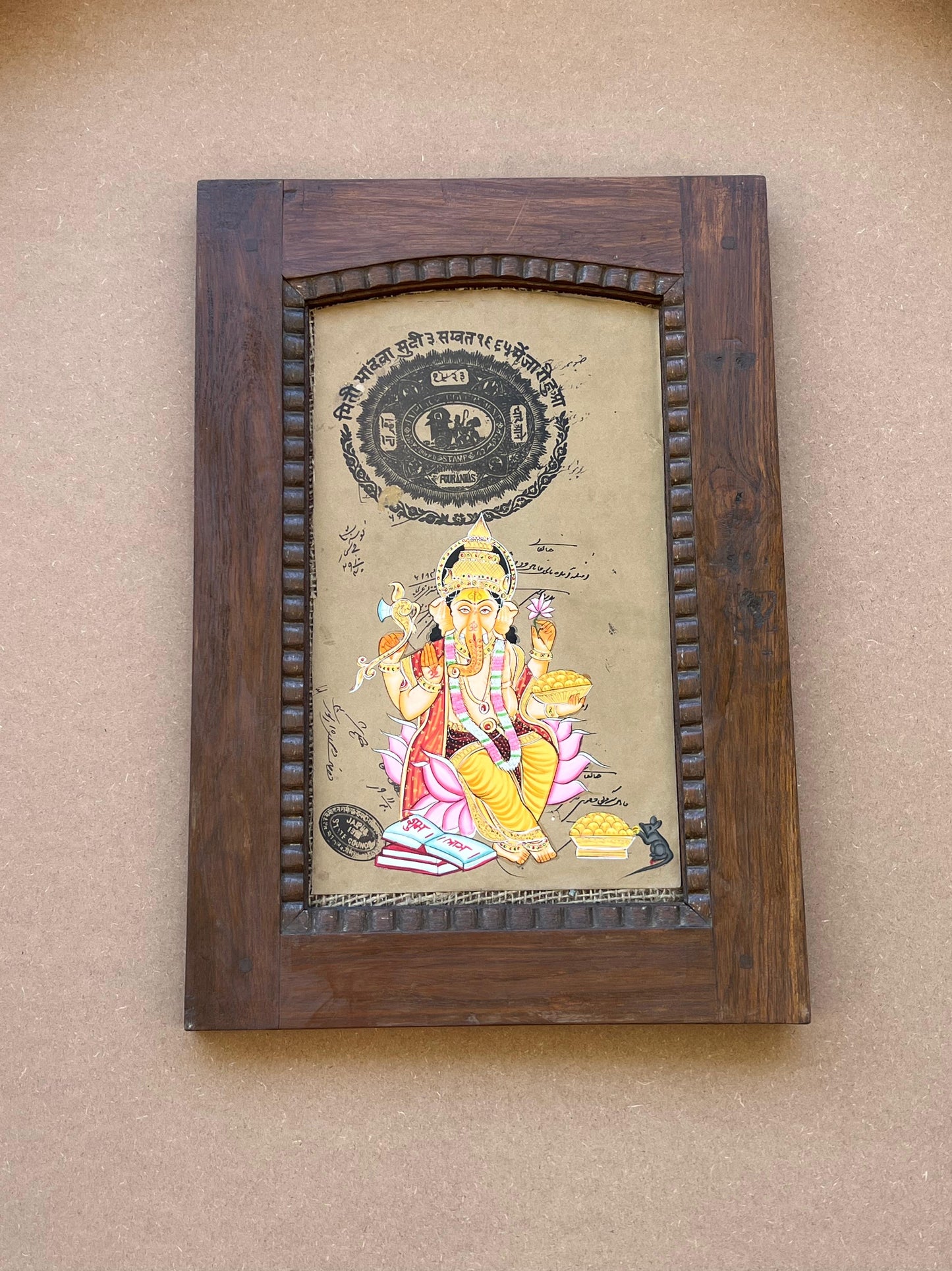 Vintage Frame Ganesh Painting