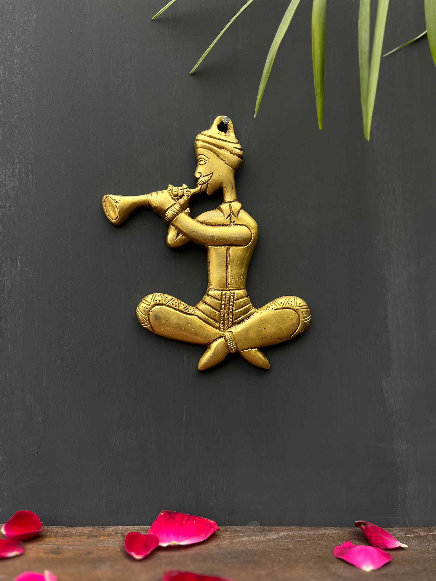 Brass Wall  musician Decorative Flute