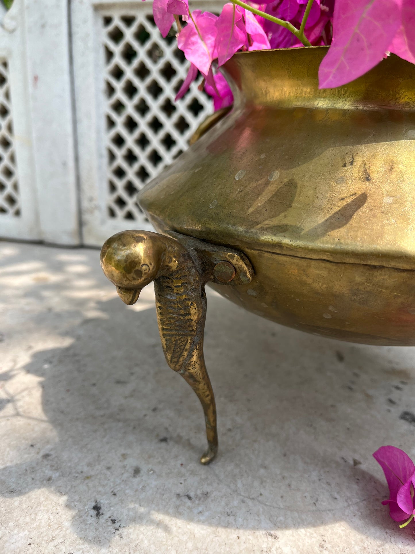 Brass Planter Pecock Stand