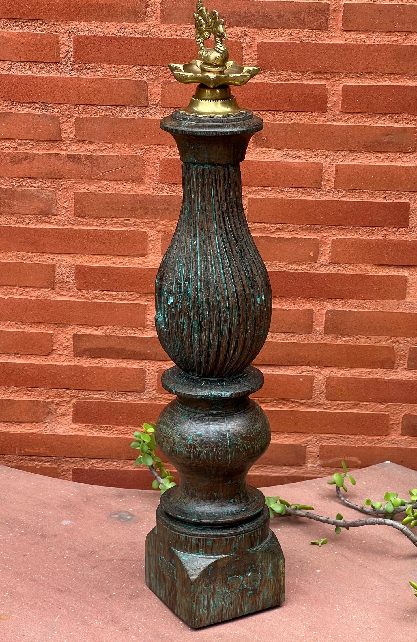 Wooden Diya Holder