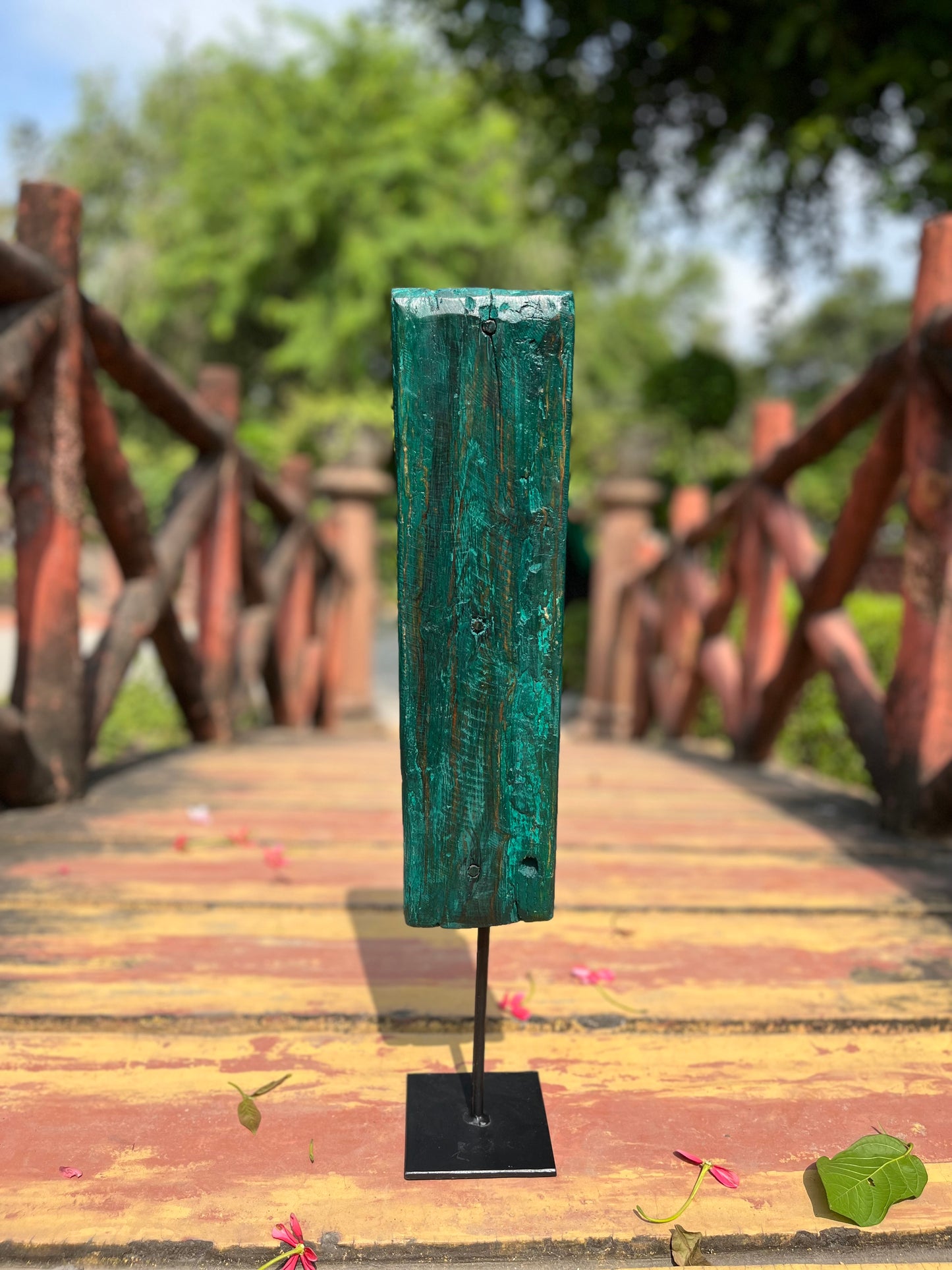 Wooden Green stand