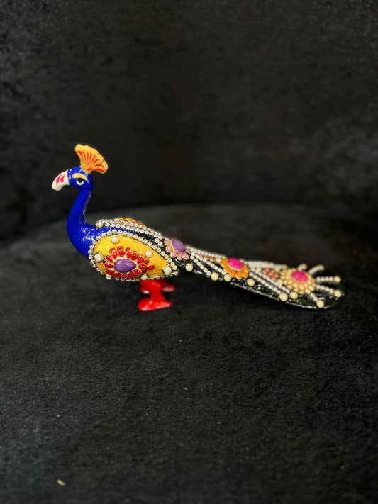Decorative peacock with stone & Bead work