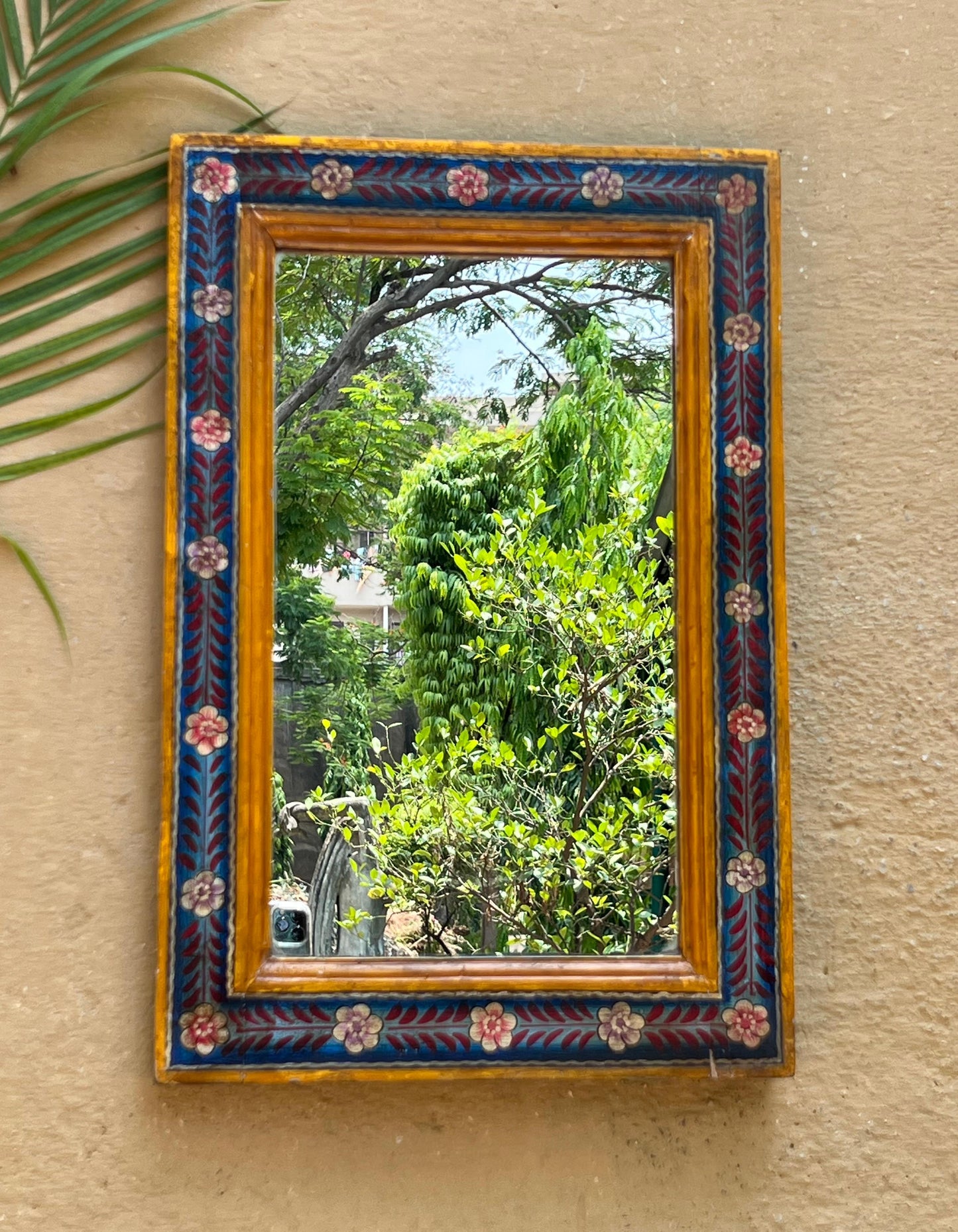Wooden Hand Painted Mirror
