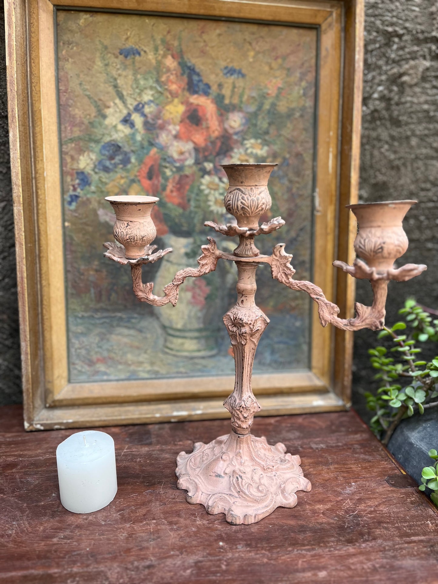 French Style Vintage Candle Stand
