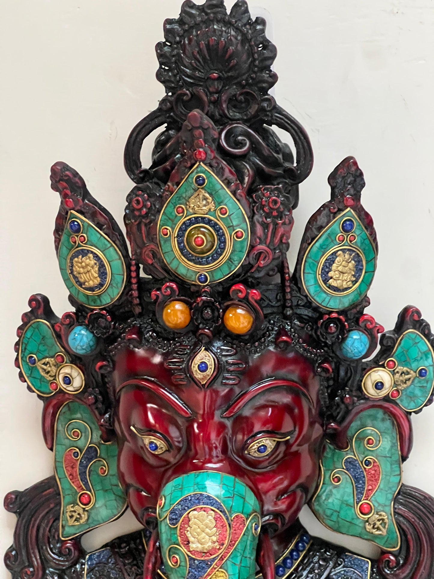 Lord Ganesha Turquoise Stone  Mask