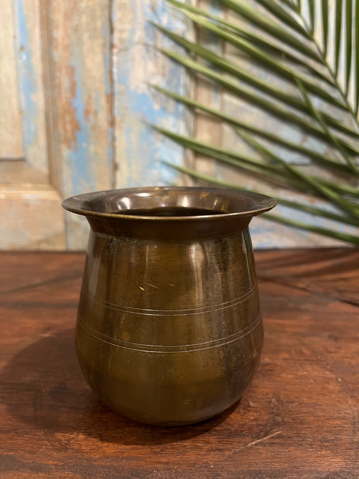 Old Brass Flower Pot