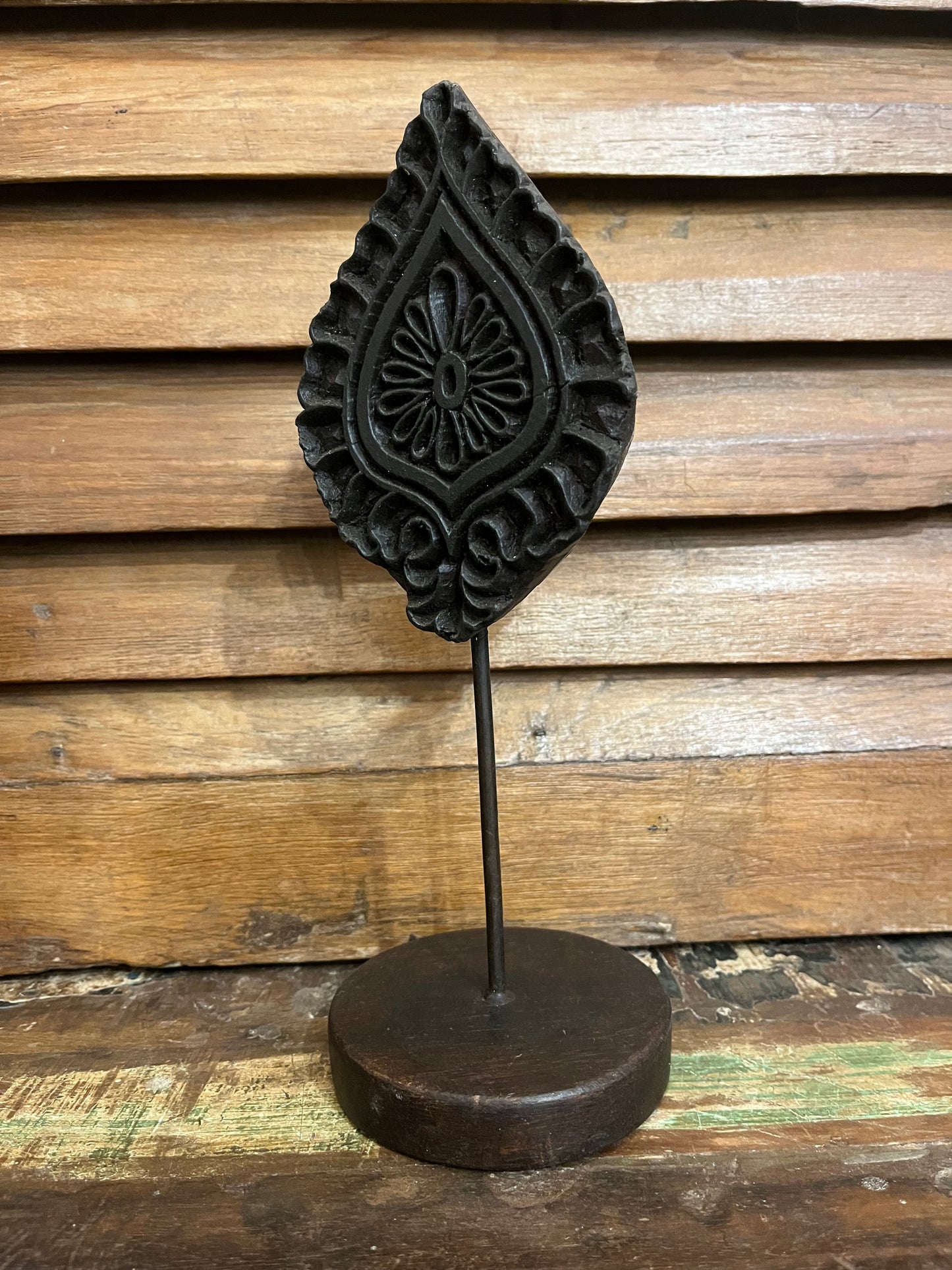 Wood Decor Printing Block Stand