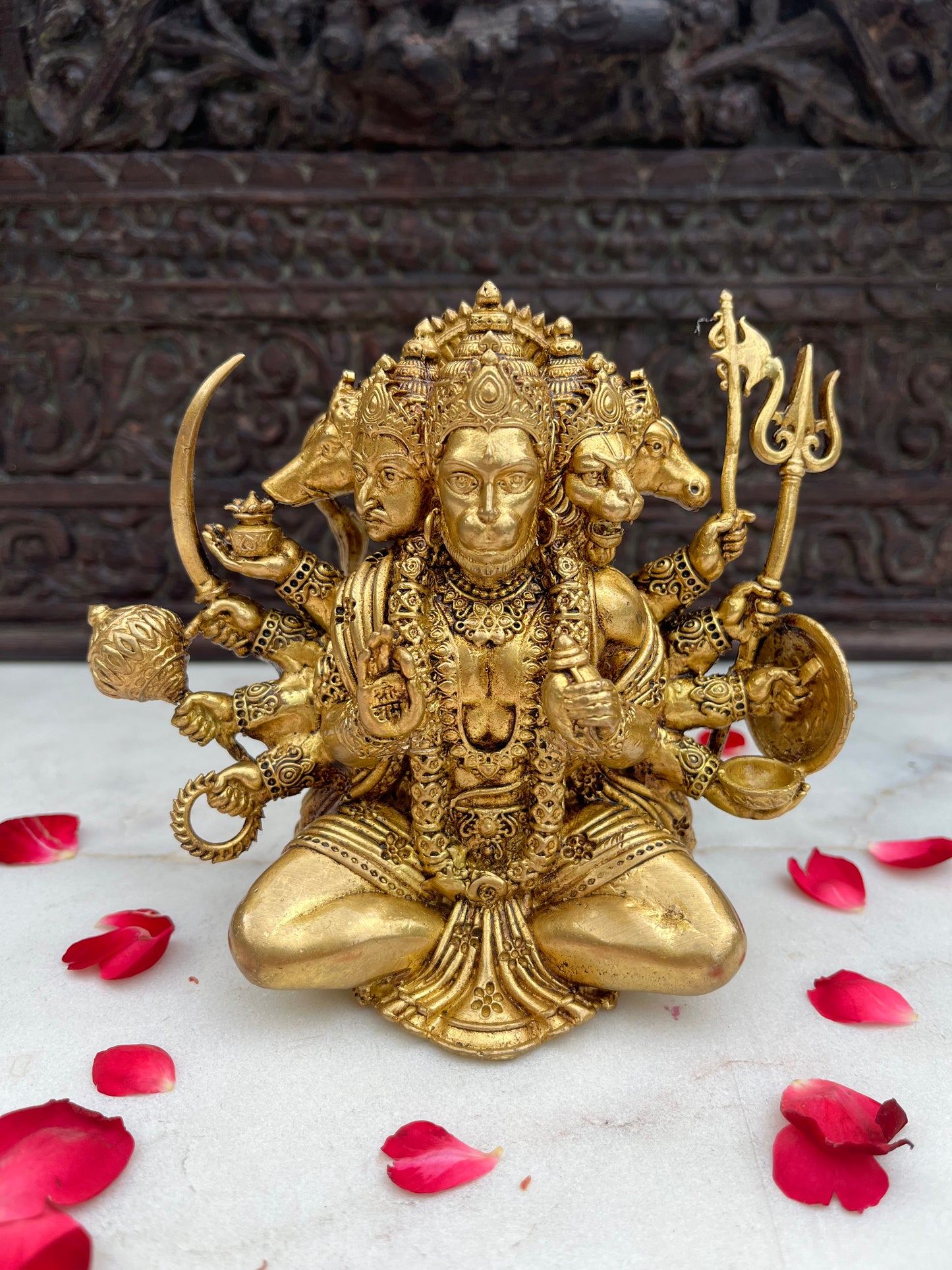 Brass Divine Panchmukhi Hanuman