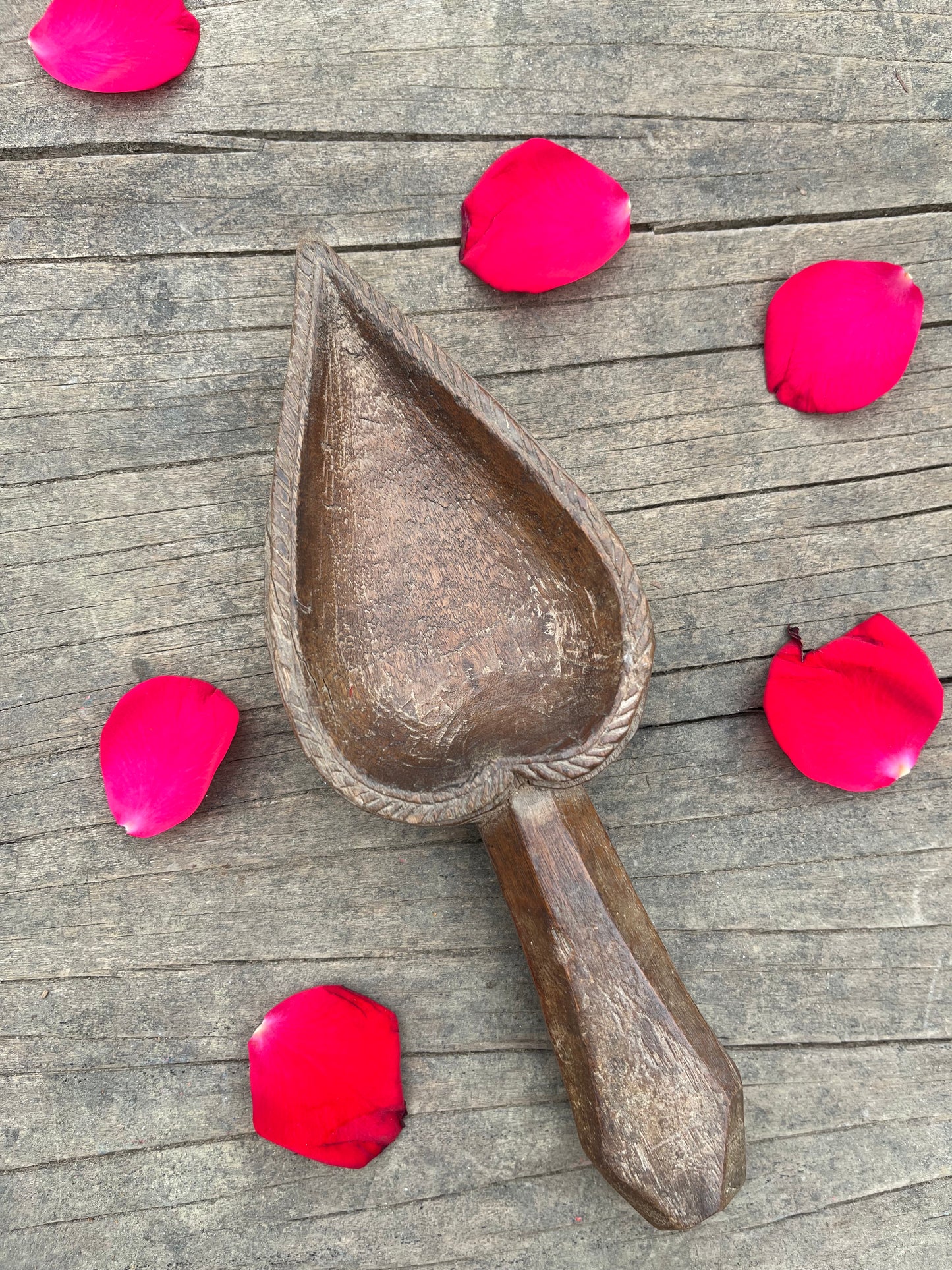 Antique Wooden Hawan Spoon
