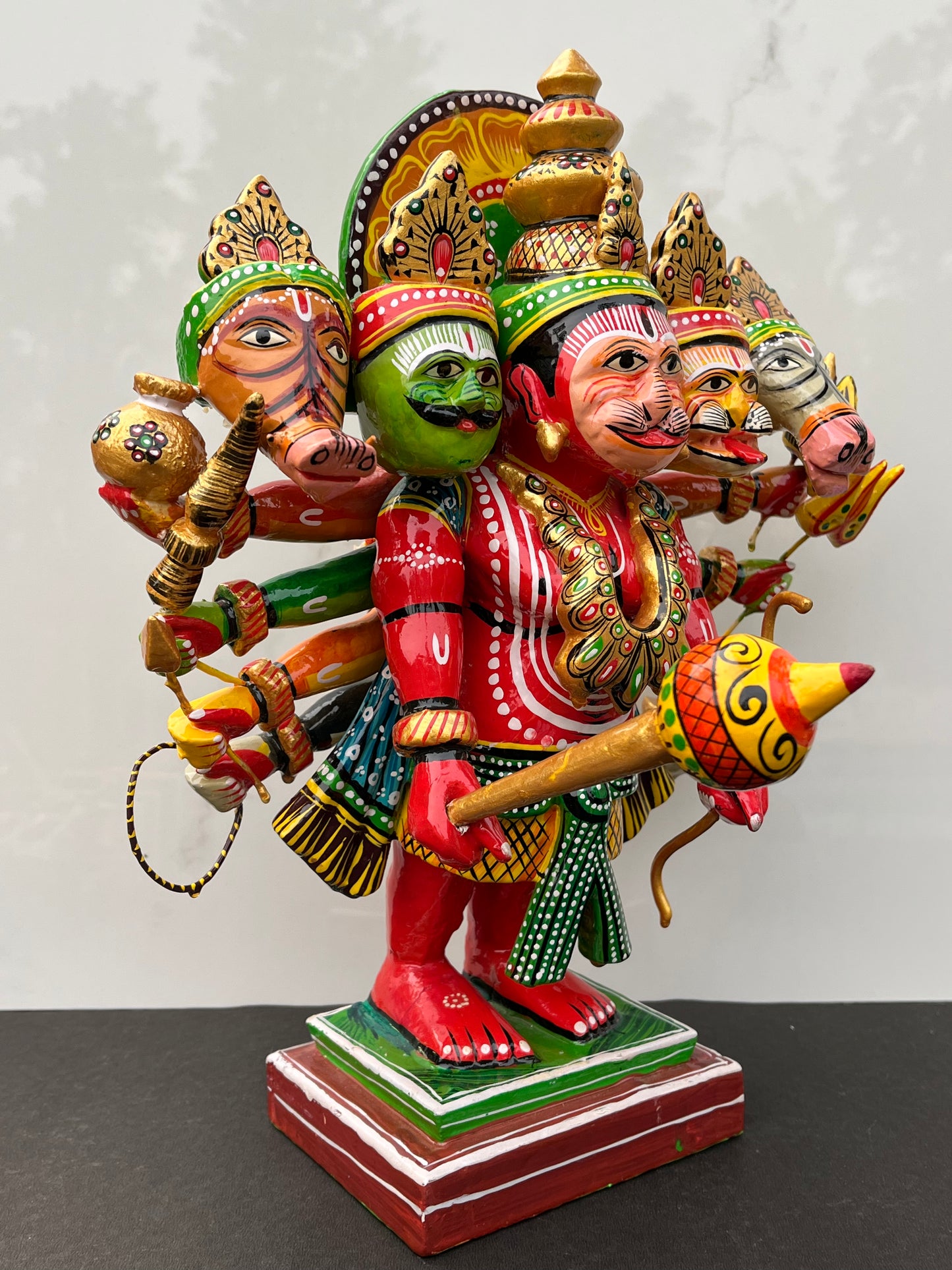 Handpainted Colour Panchmukhi Hanuman