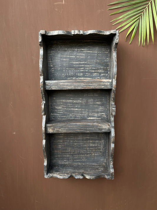 Wooden Gray  Wall Shelf