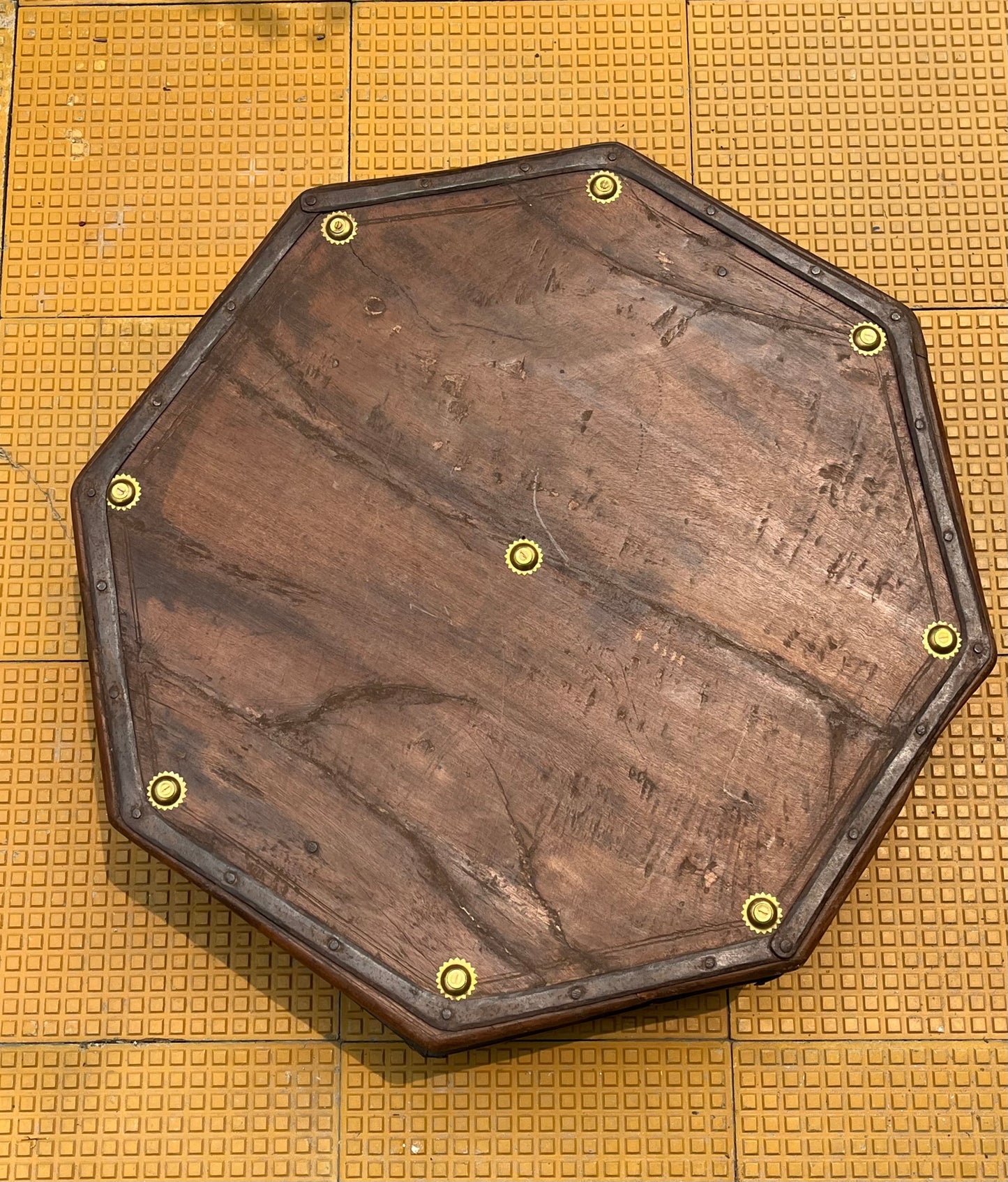 Vintage Wood Octangular Chowki