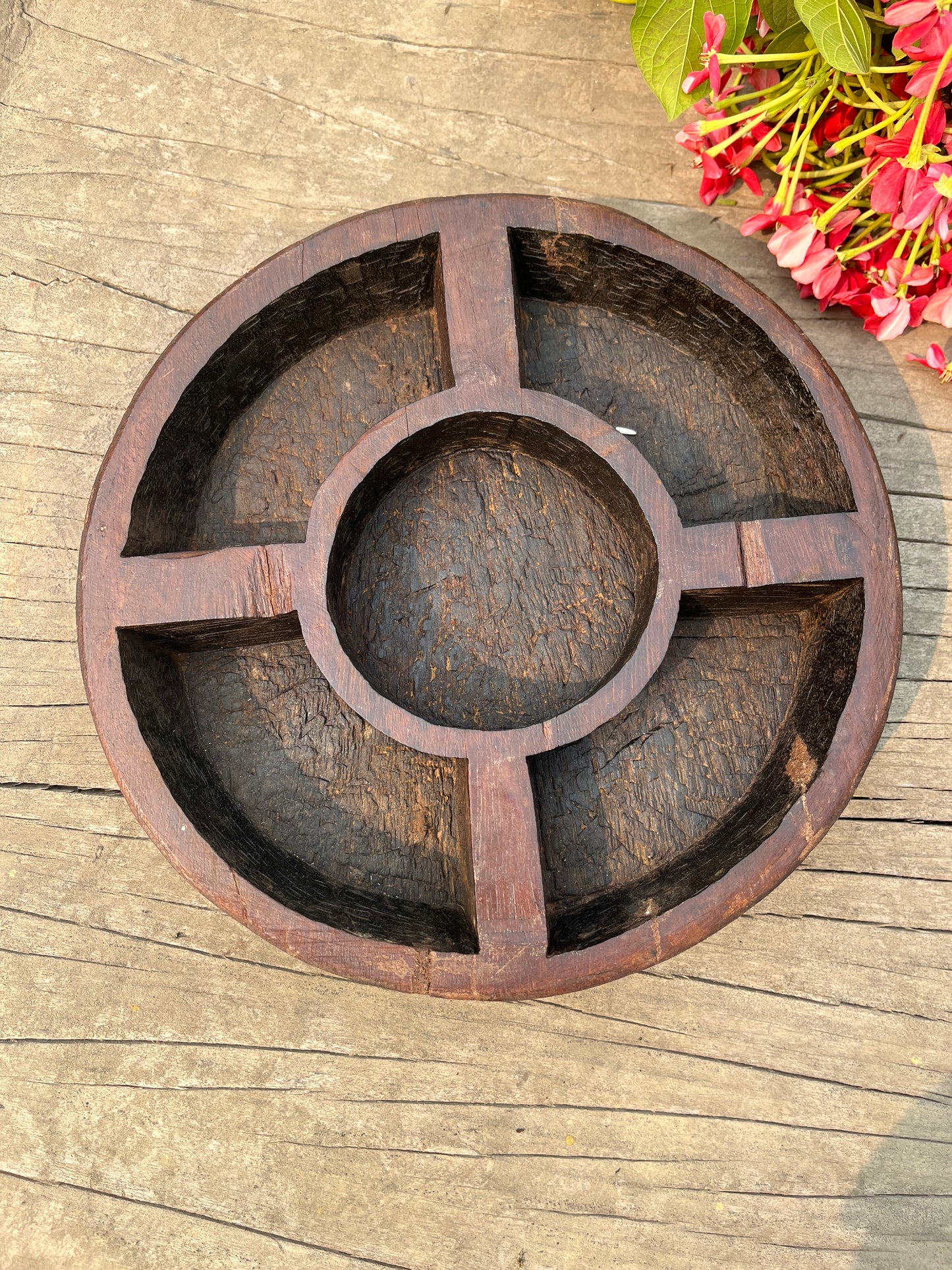 Vintage wooden Spice platter