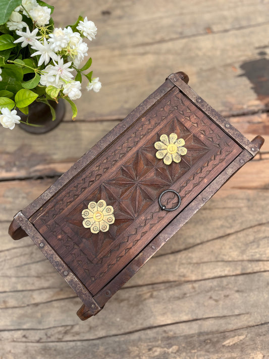 Wooden Hand Crafted Treasure Box