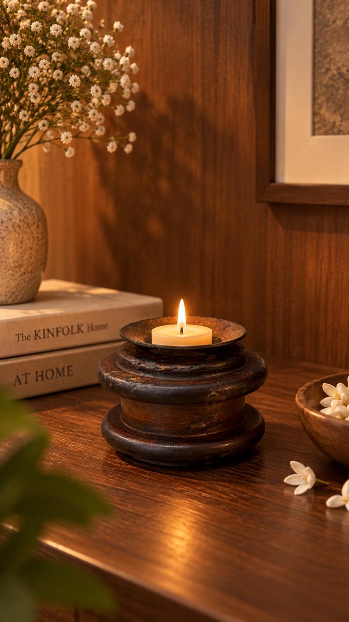 Wooden candle Holder ￼