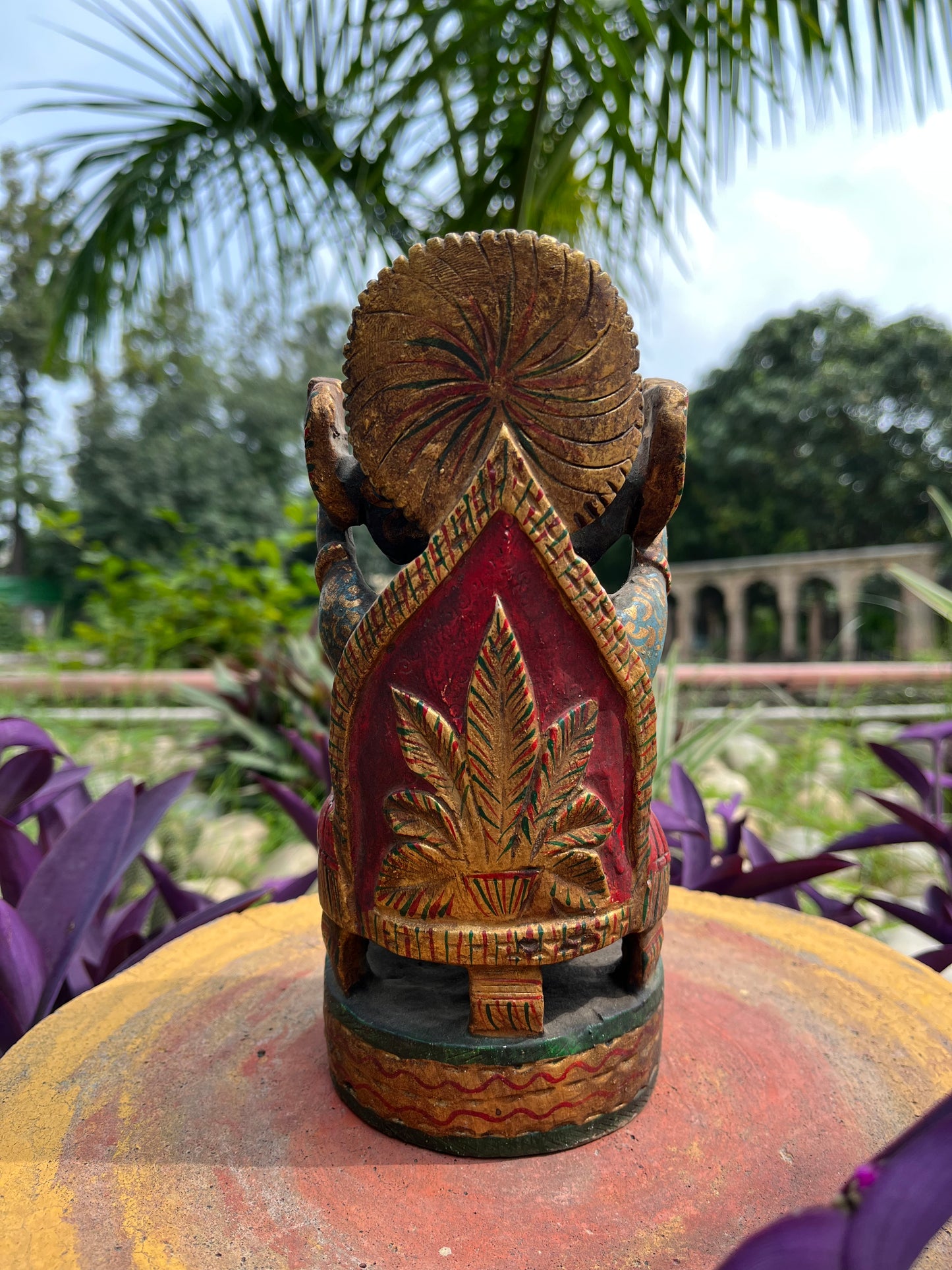 Wooden Hand-painted Lord Ganesha