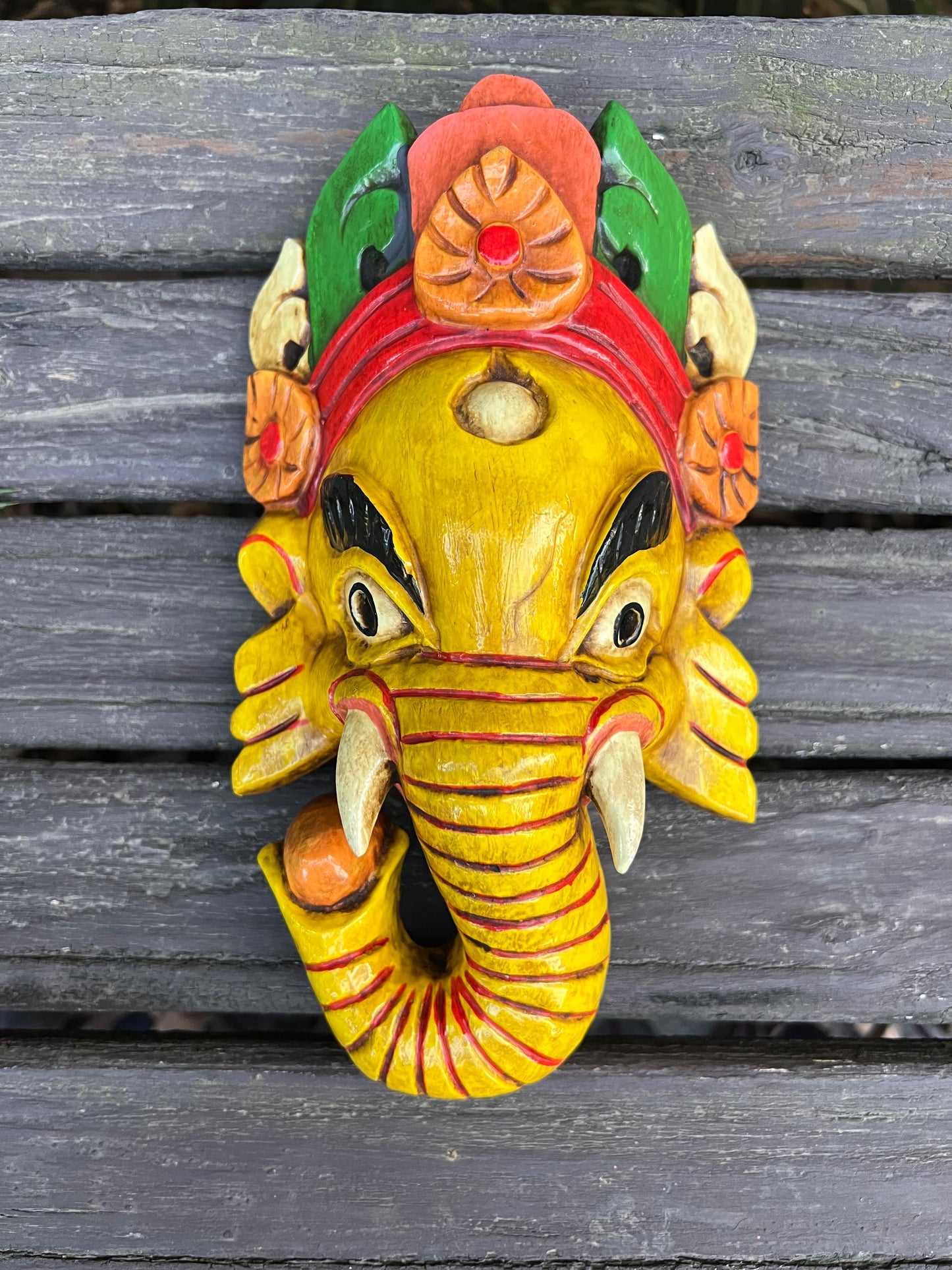 Yellow Ganesha Mask