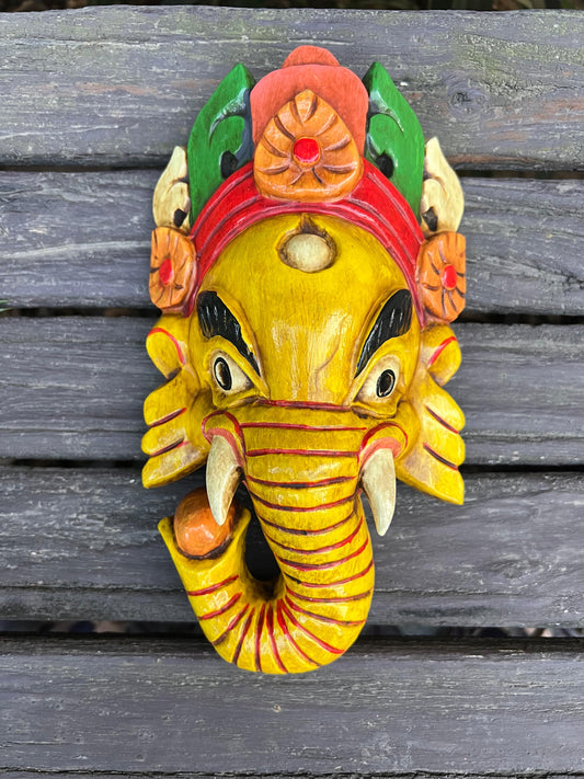 Yellow Ganesha Mask