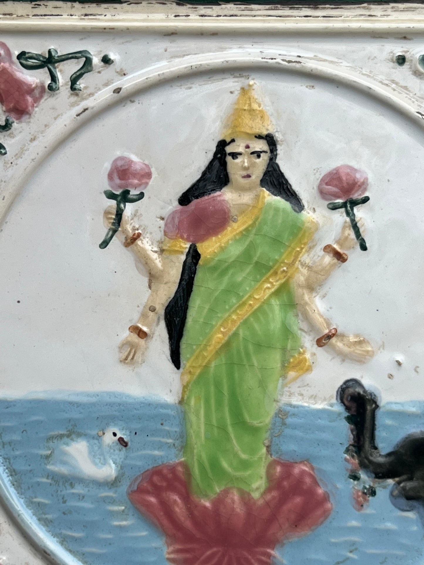 Old Tile Laxmi Wall Frame ￼