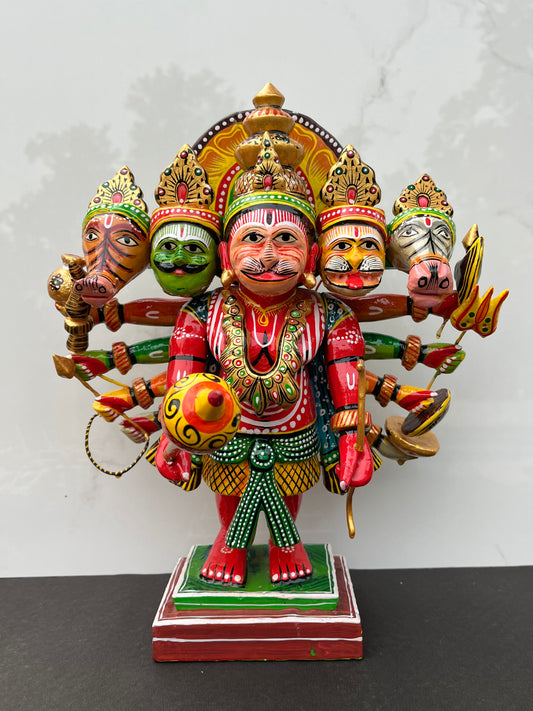 Handpainted Colour Panchmukhi Hanuman