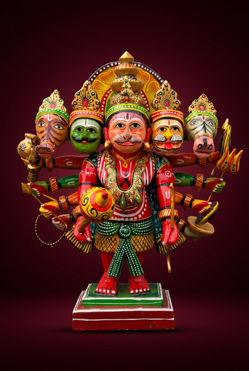 HandPainted Panchmukhi Hanuman