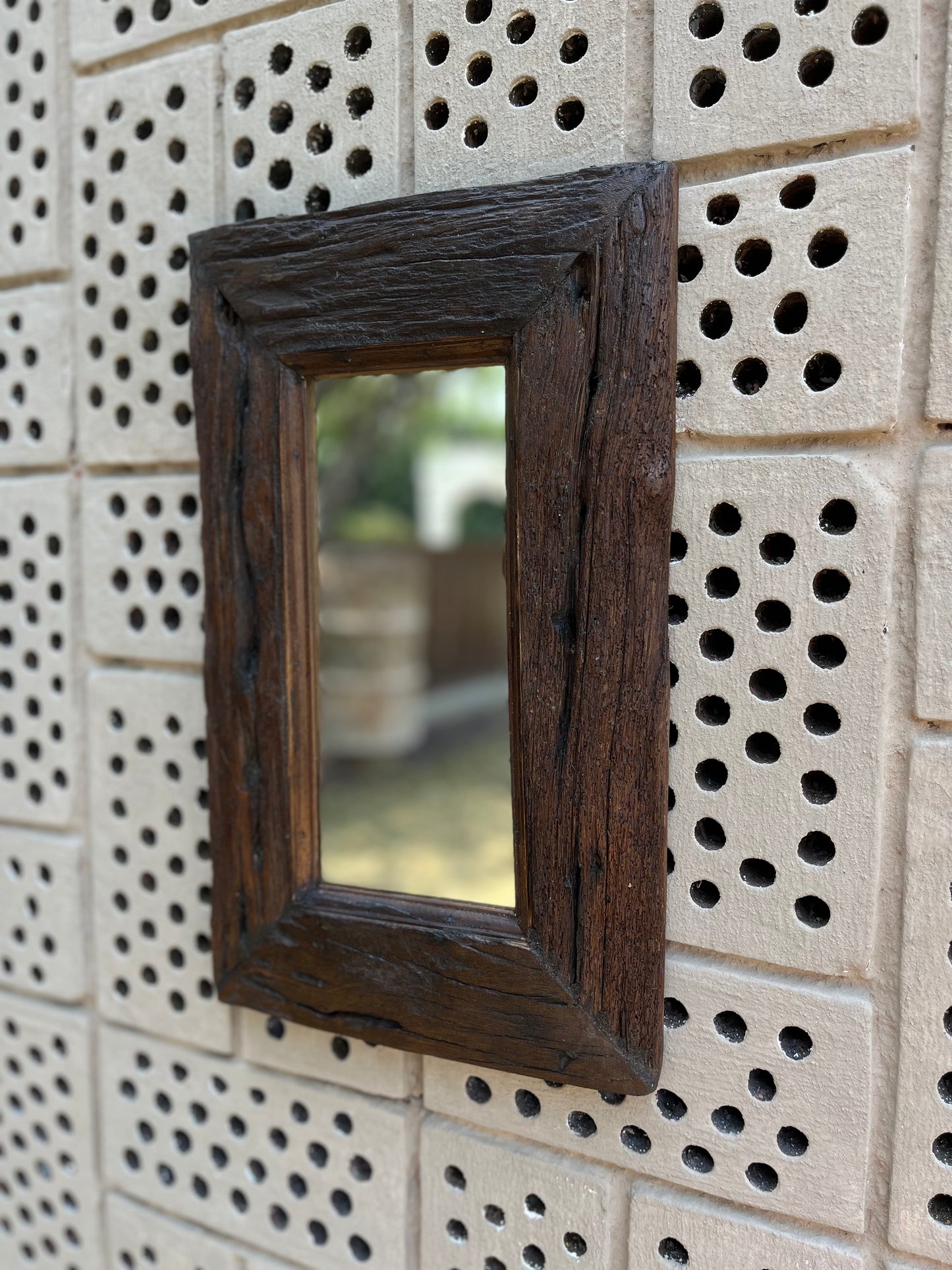 Old wooden Distressed Wall Mirror