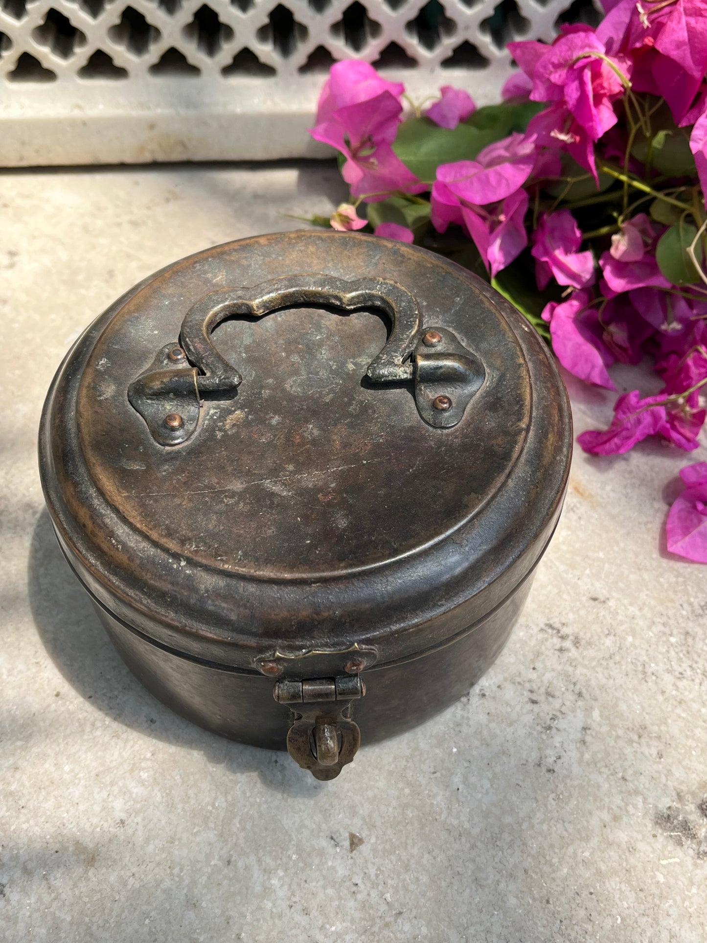 Vintage Brass Chapati  Box
