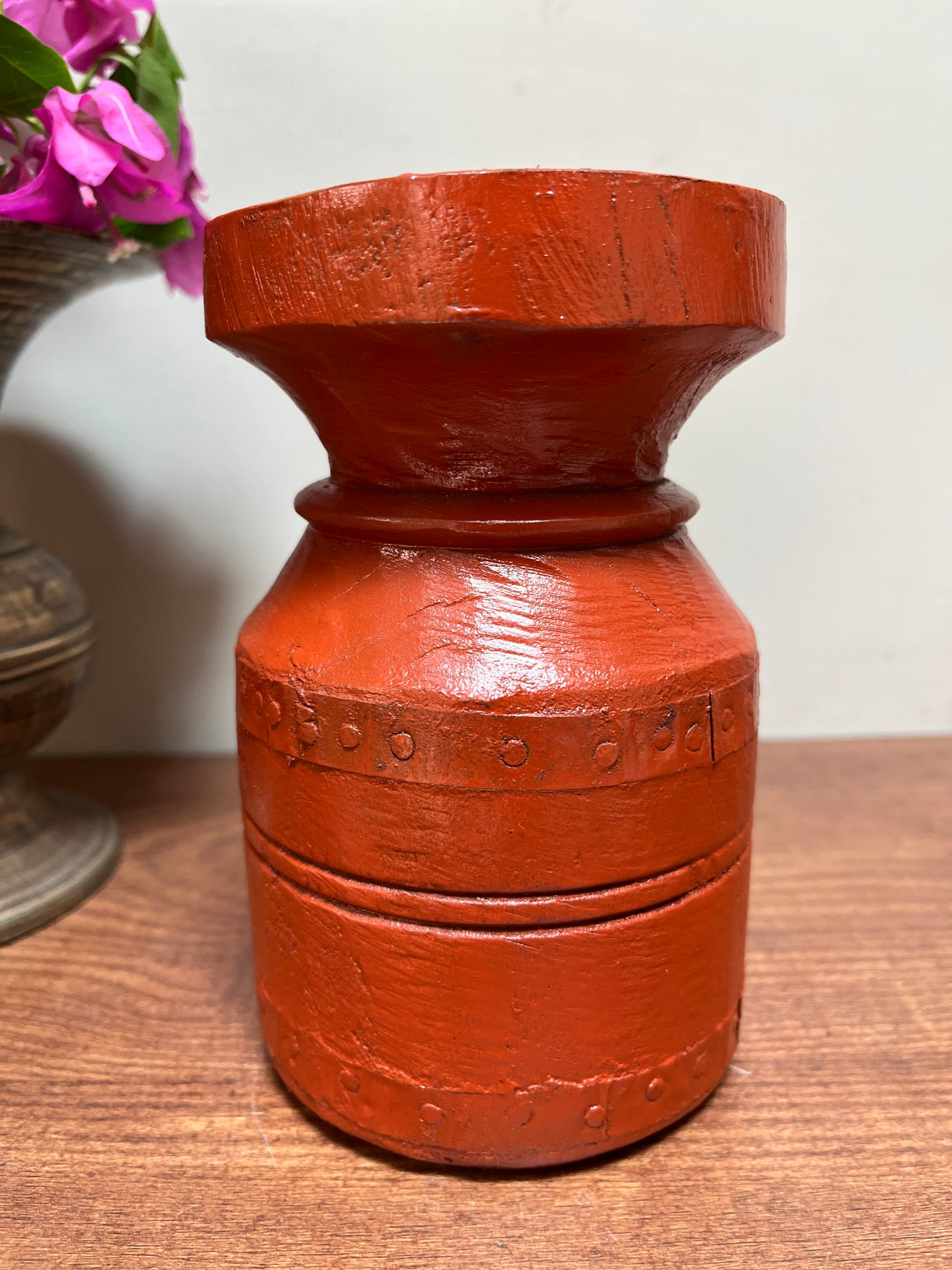 Old Pot Decor Orange candle Stand