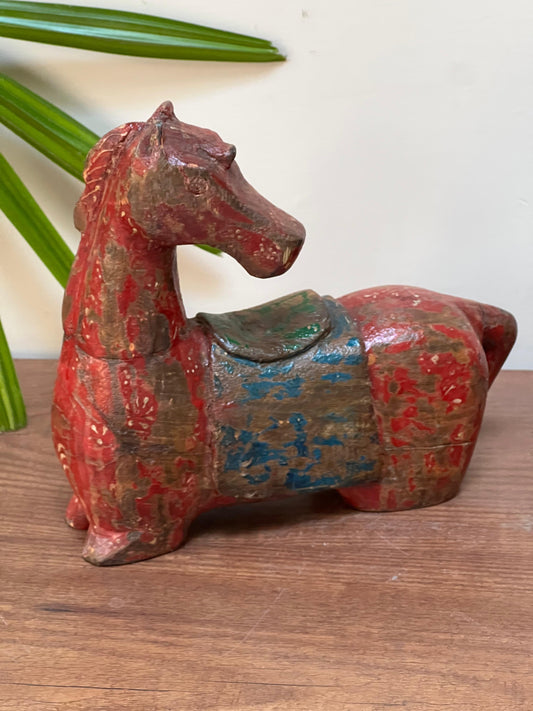 Wood Coloured Sitting Horse