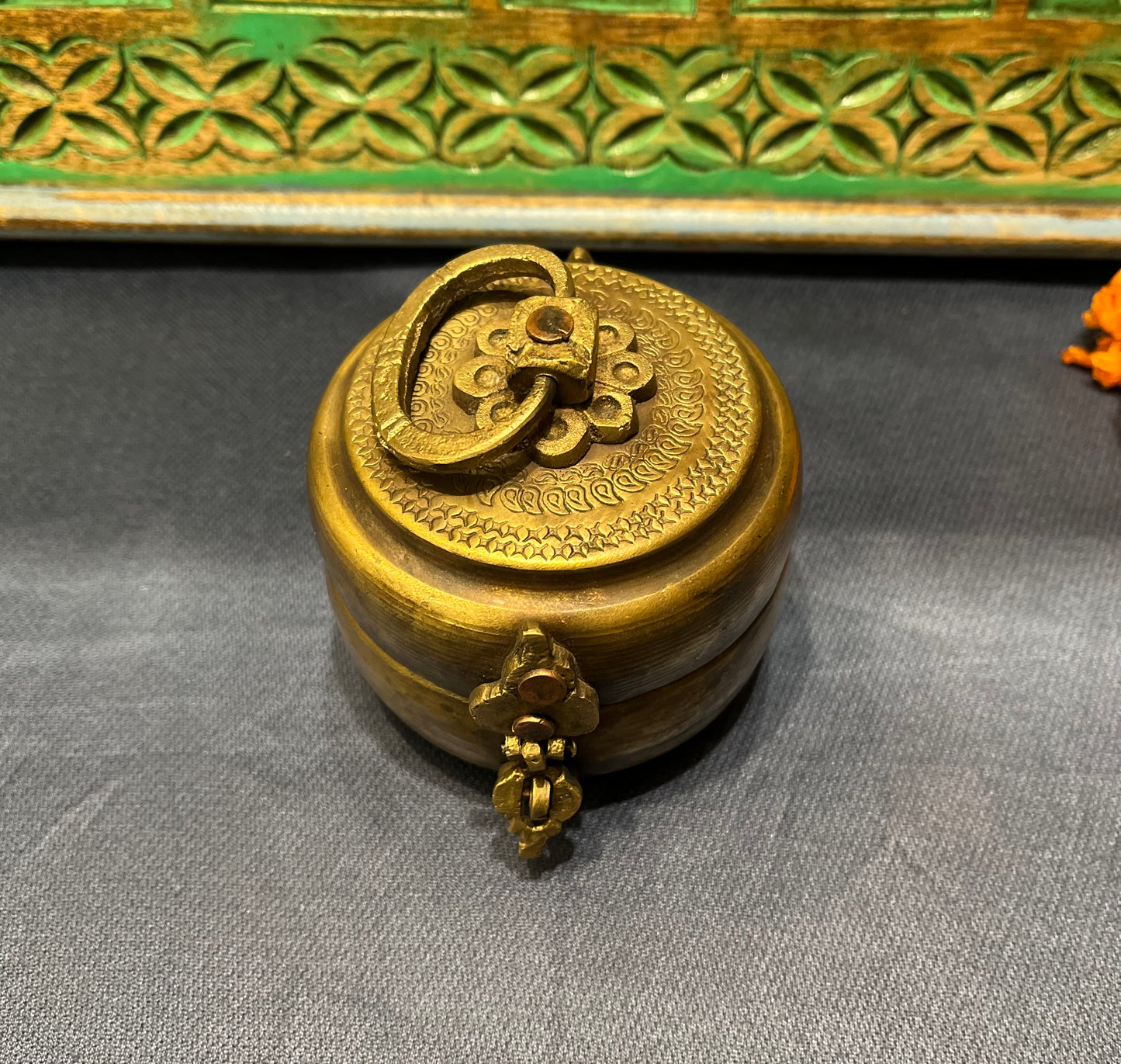 Vintage Brass Paan/Jewellery Box
