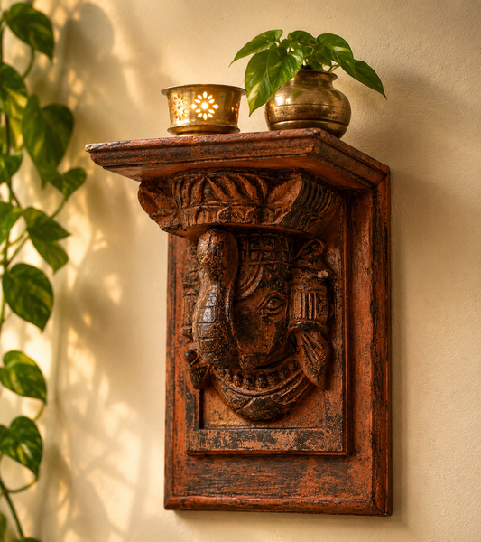 Wooden Elephant Bracket ￼