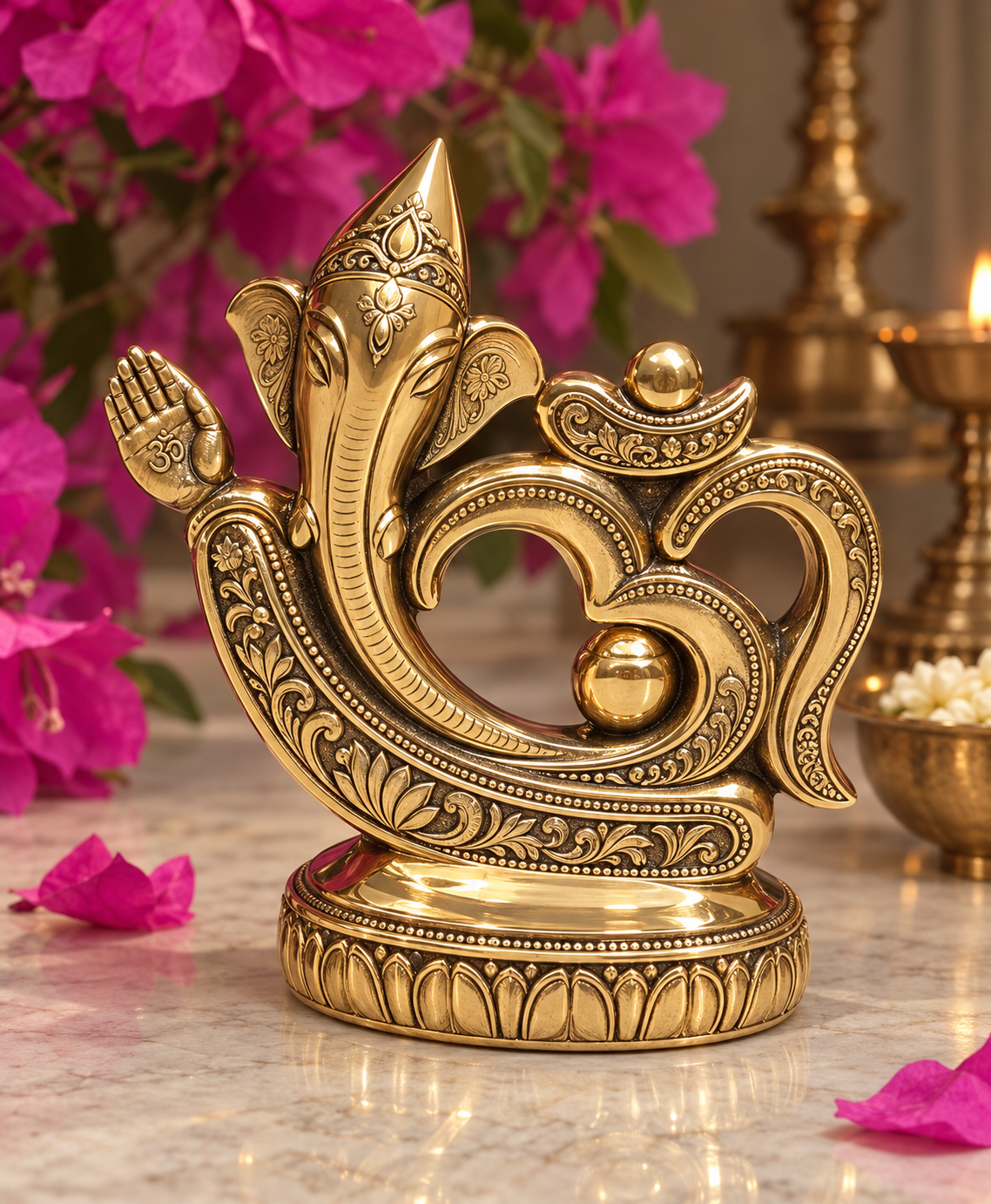 Brass Lord Om Ganesha