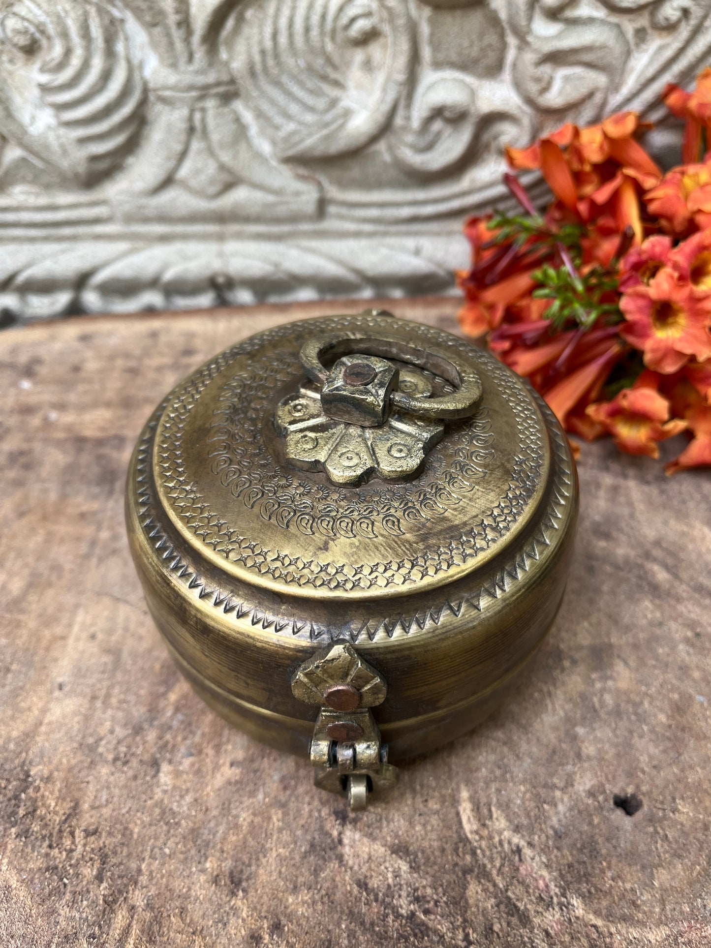 Brass Old  Paan Box
